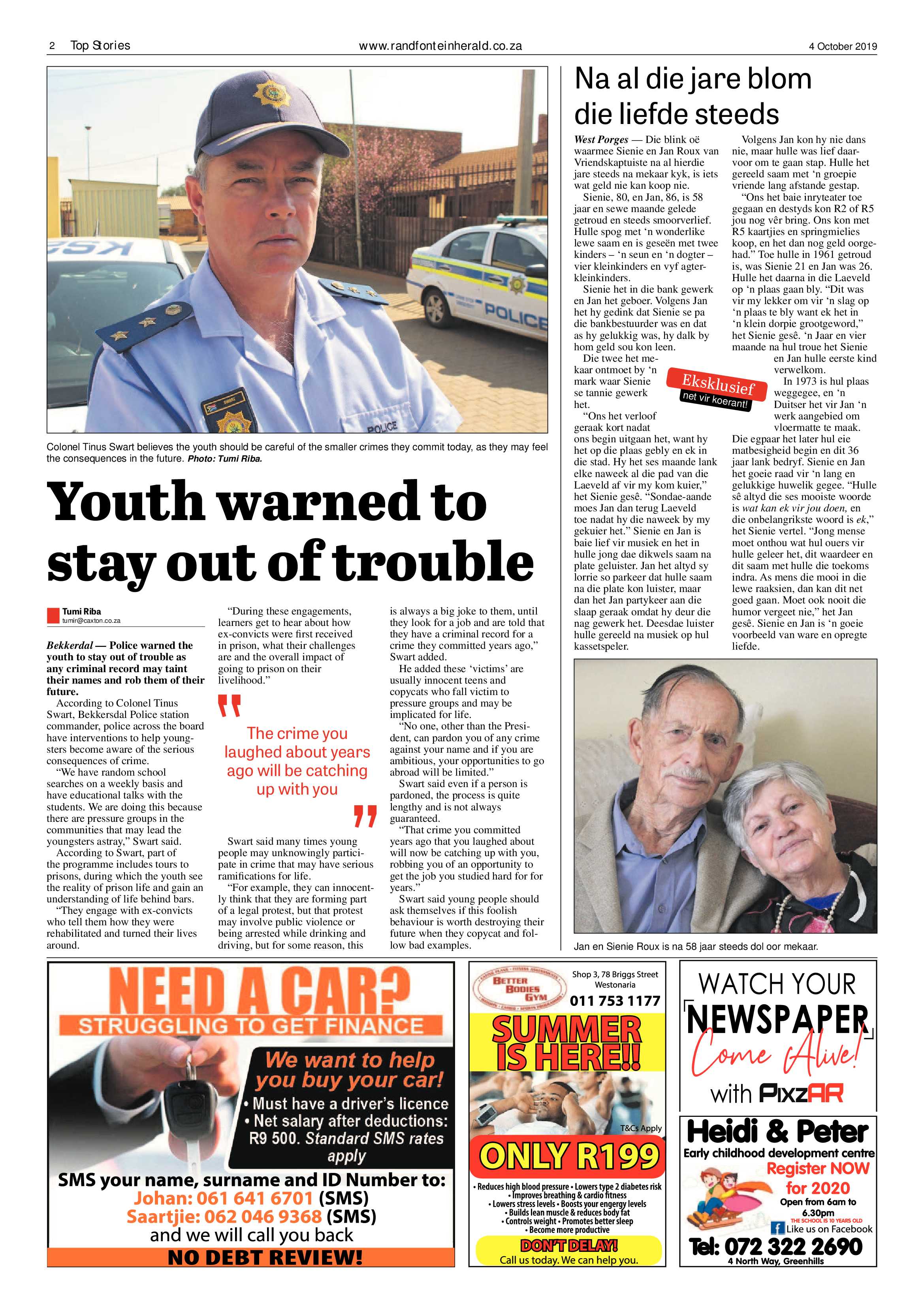 Randfontein Herald 4 October 2019 page 2