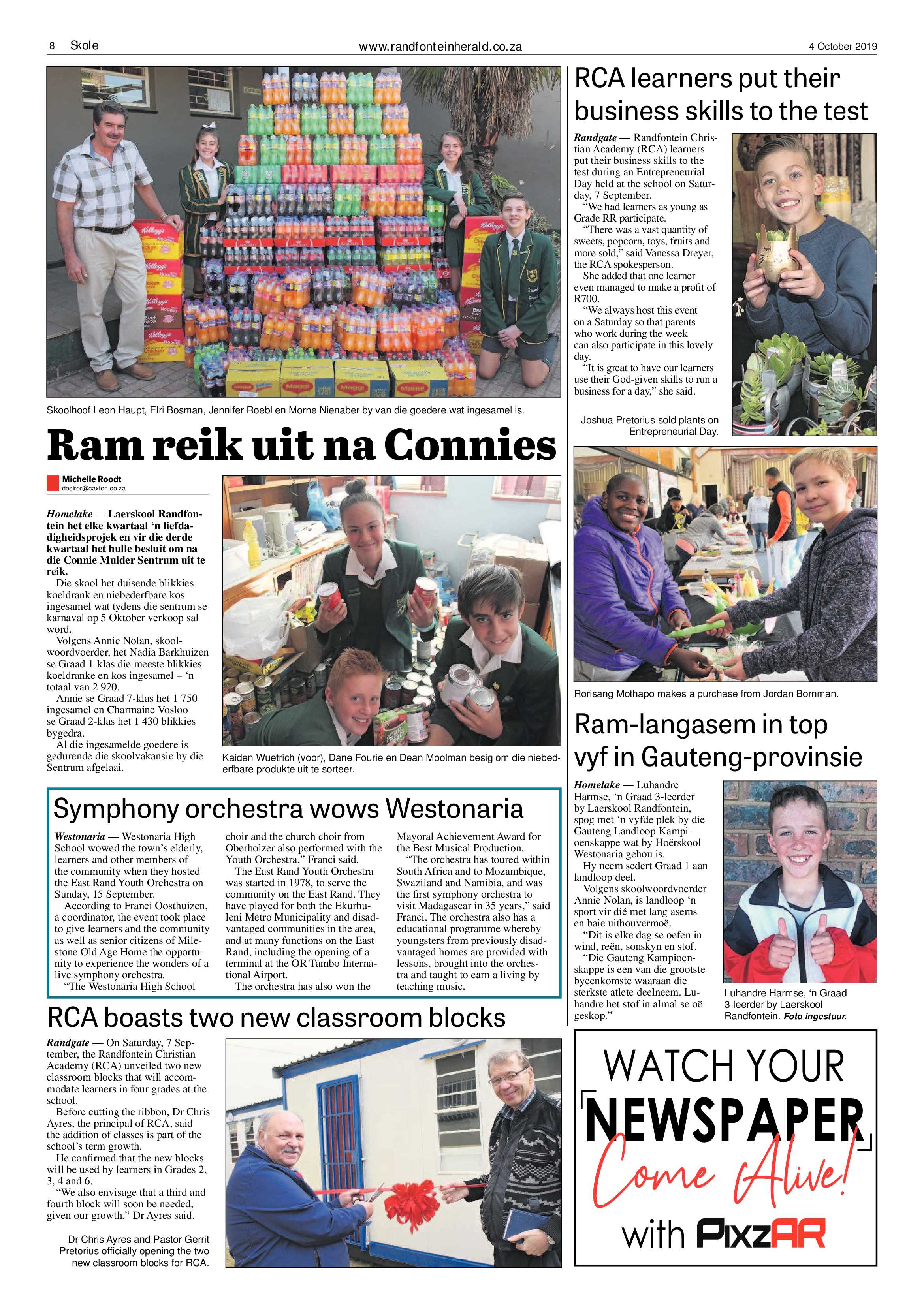 Randfontein Herald 4 October 2019 page 8