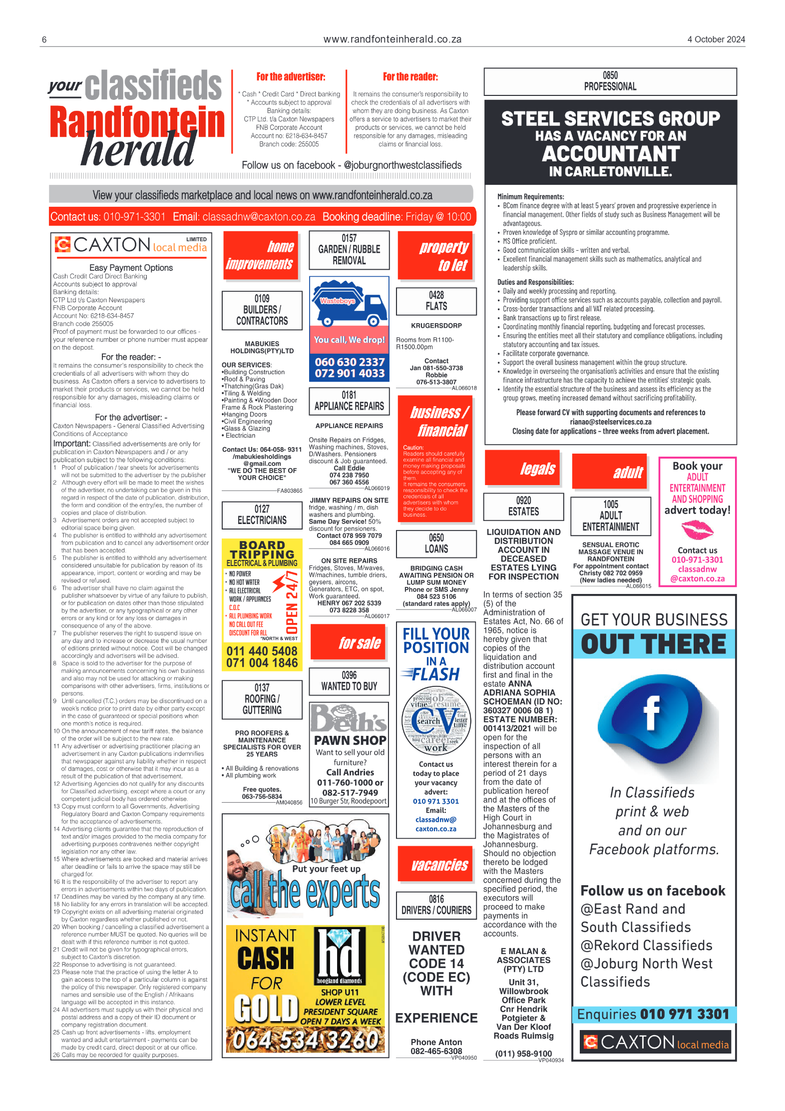 Randfontein Herald 4 October 2024 page 6