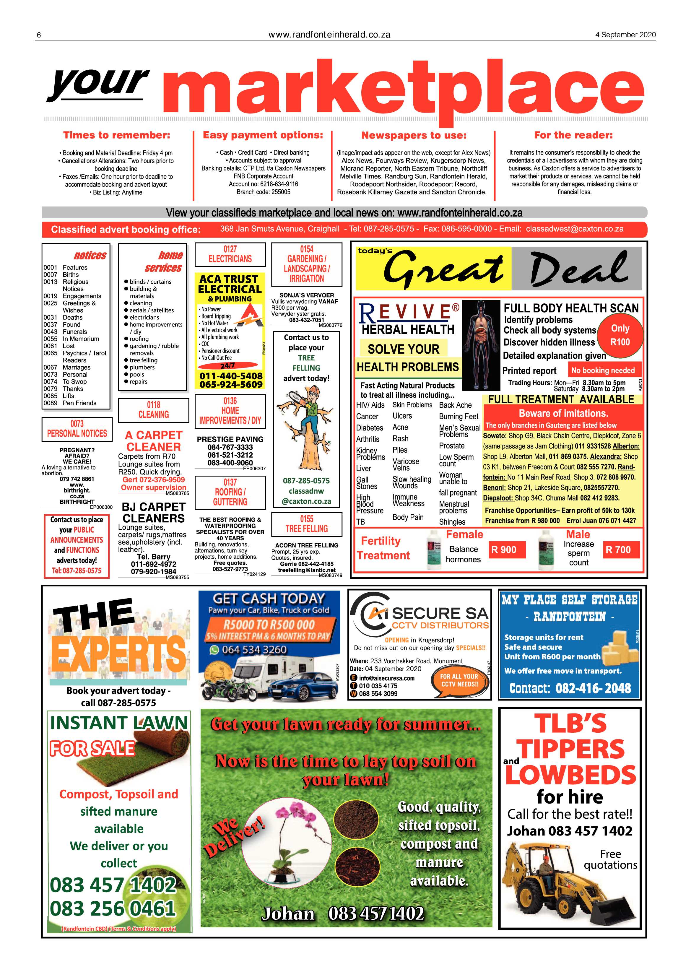 Randfontein Herald 4 September 2020 page 6