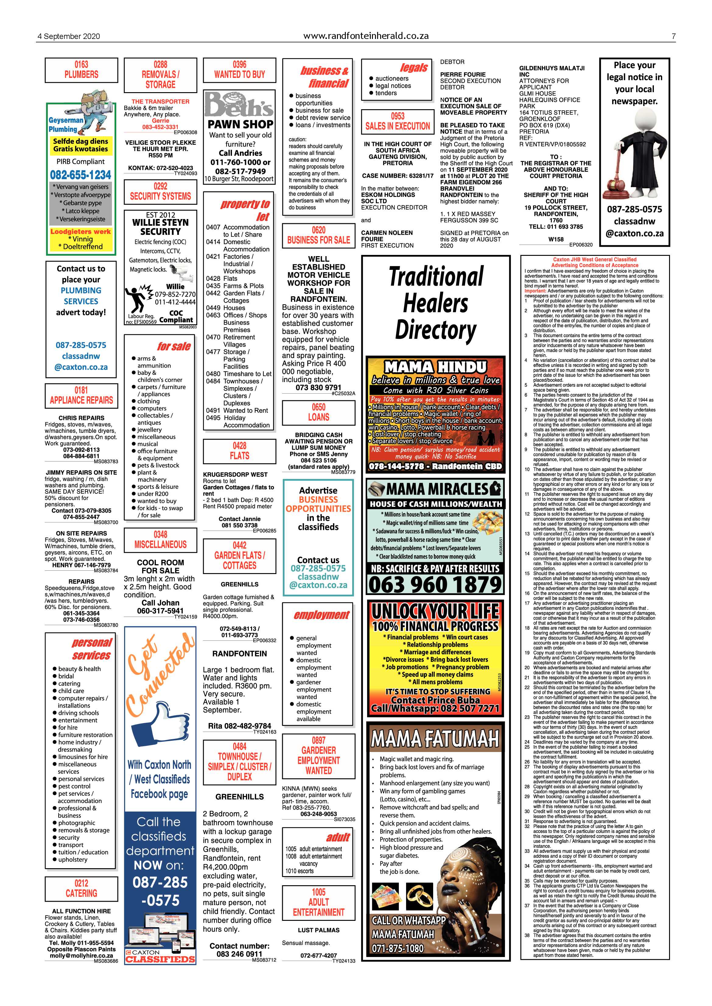 Randfontein Herald 4 September 2020 page 7