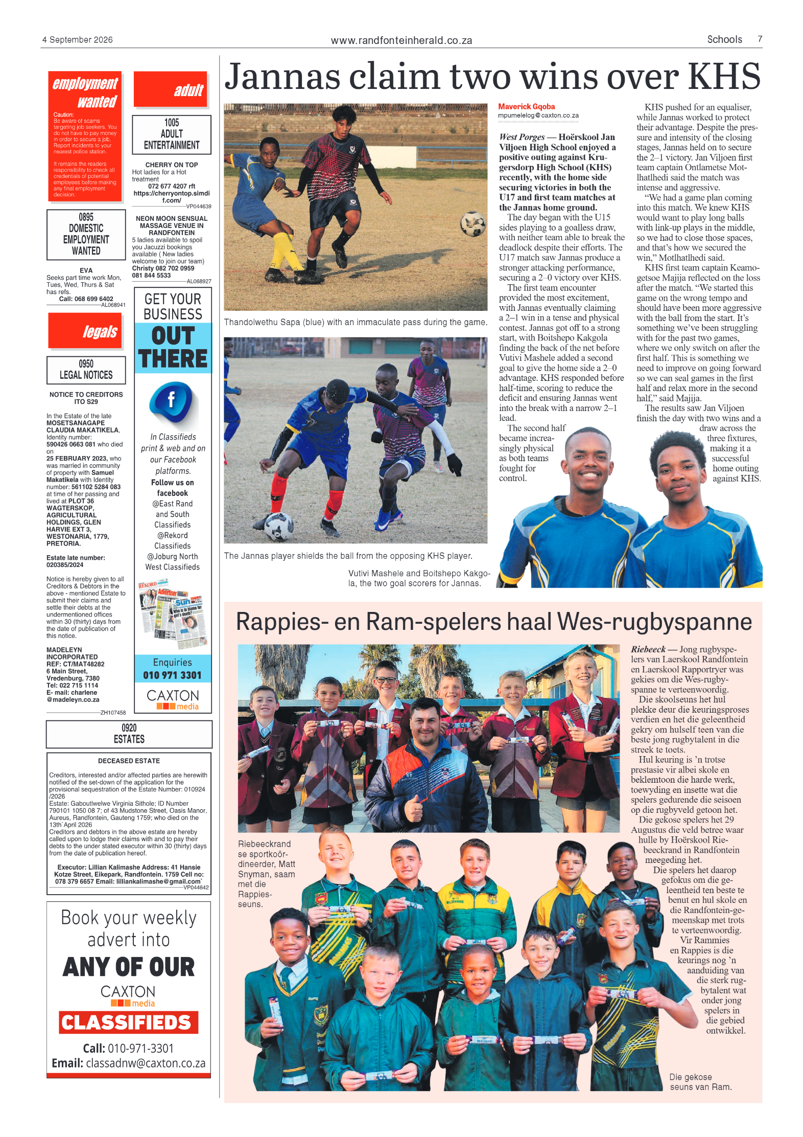 Randfontein Herald 4 September 2026 page 7