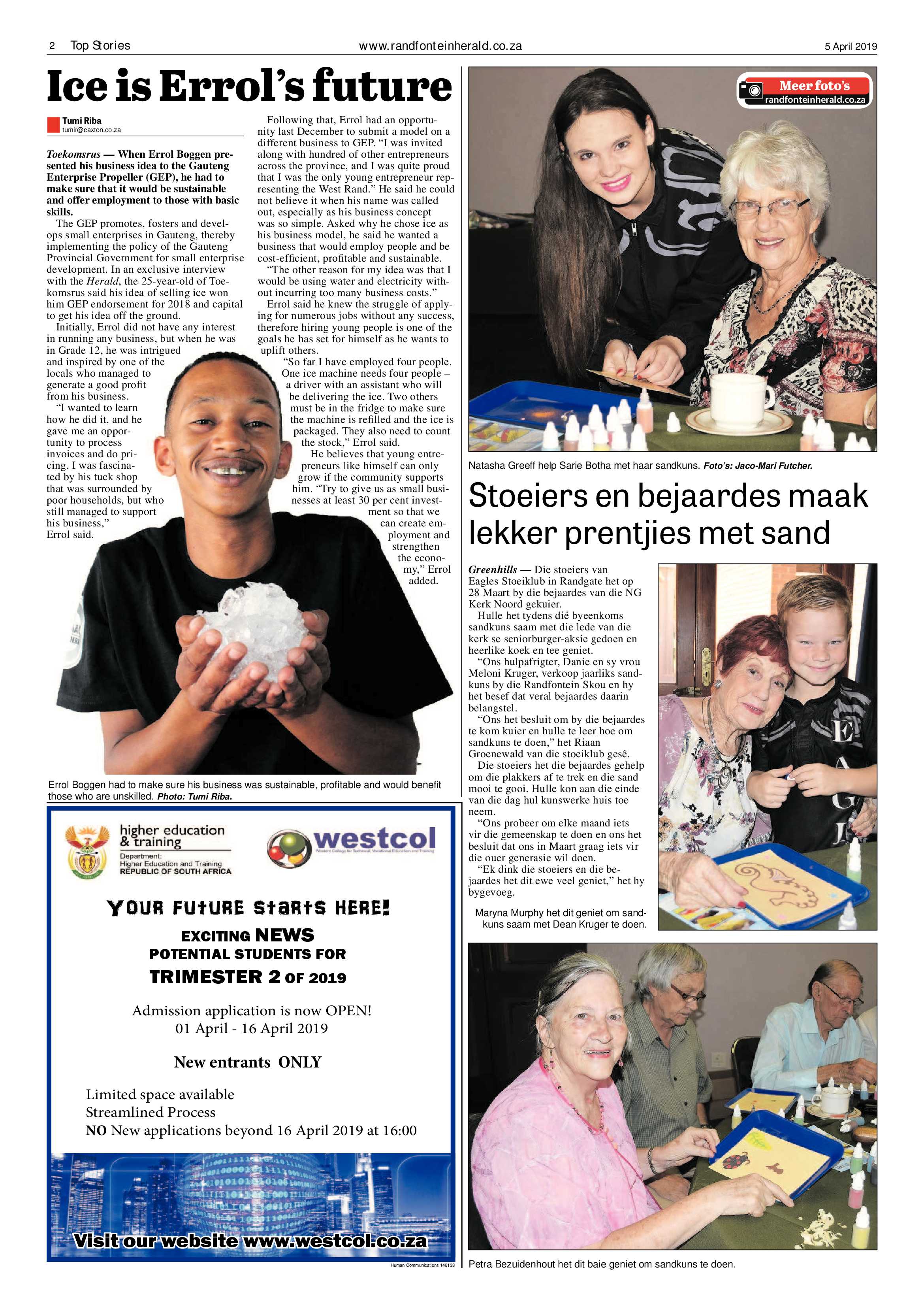 Randfontein Herald 5 April 2019 page 2