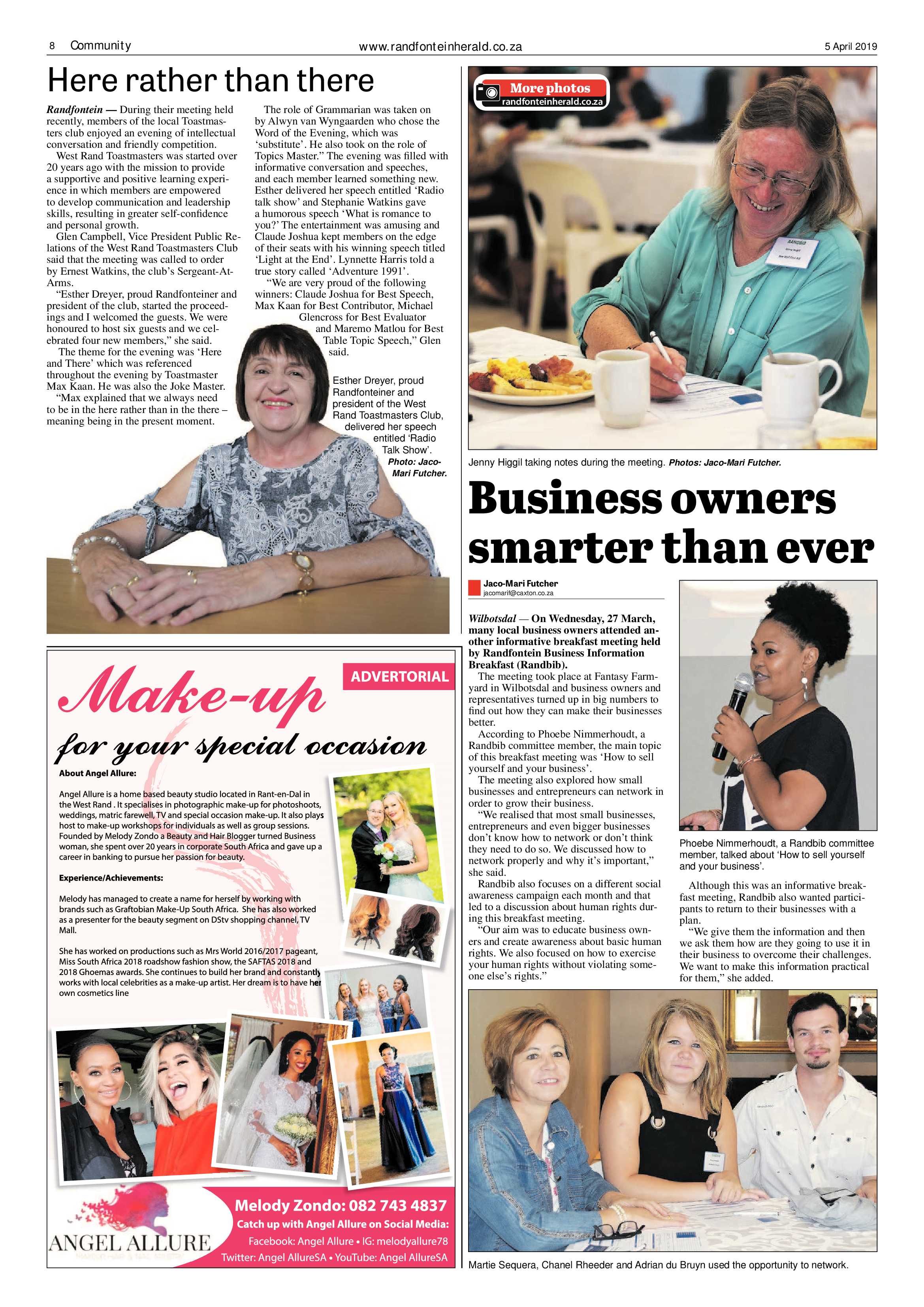 Randfontein Herald 5 April 2019 page 8
