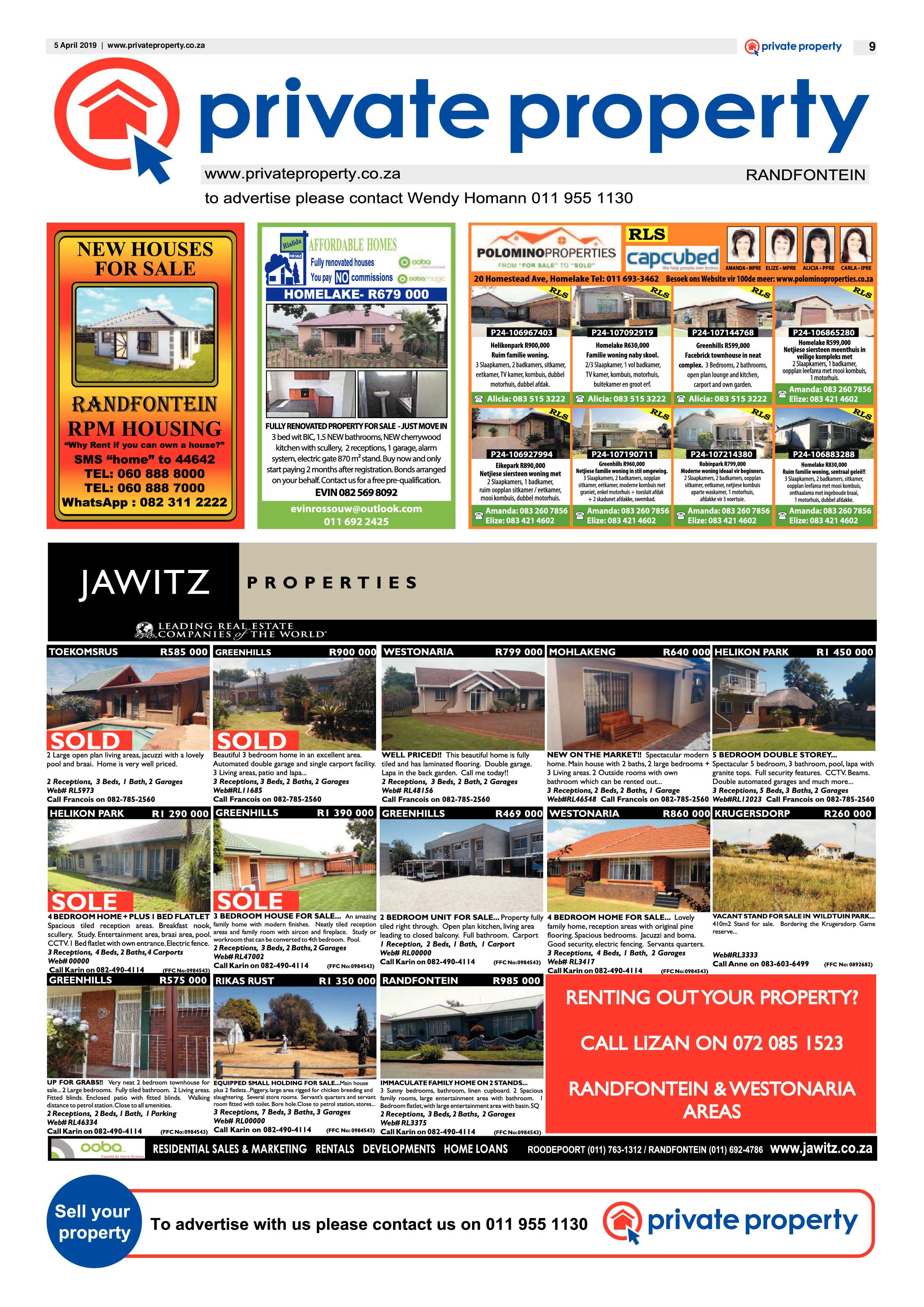 Randfontein Herald 5 April 2019 page 9