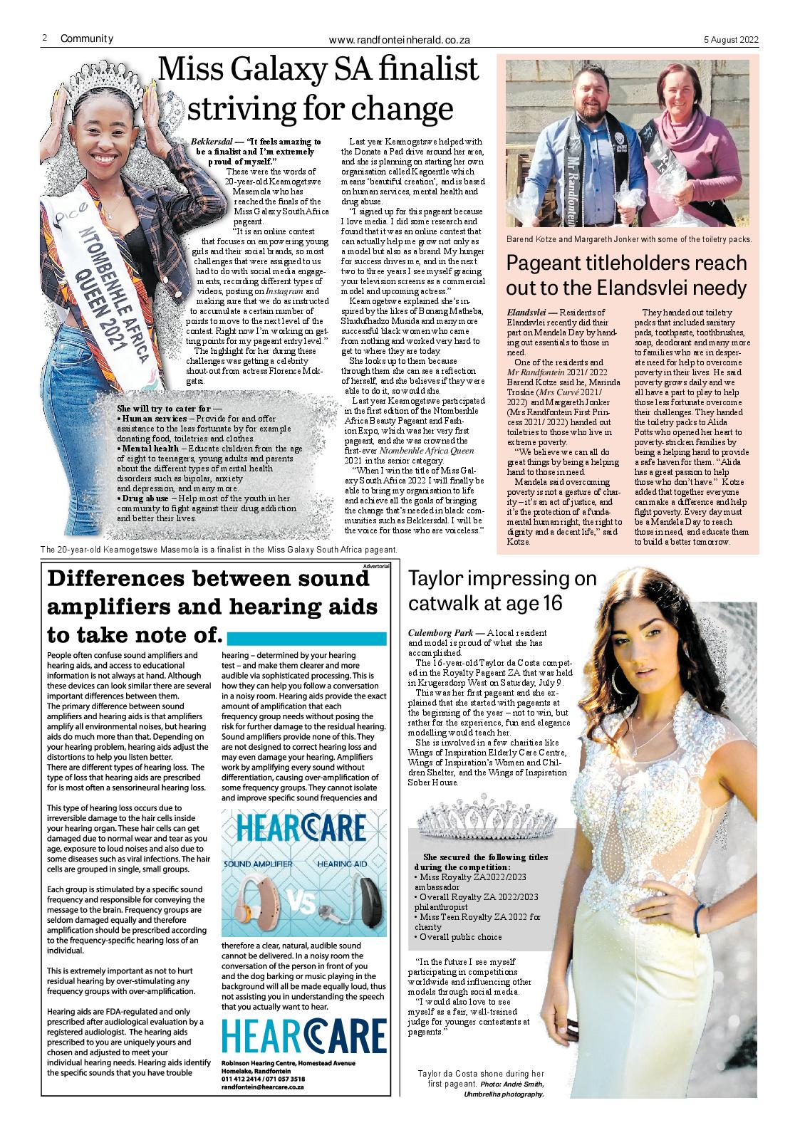 Randfontein Herald 5 August 2022 page 2