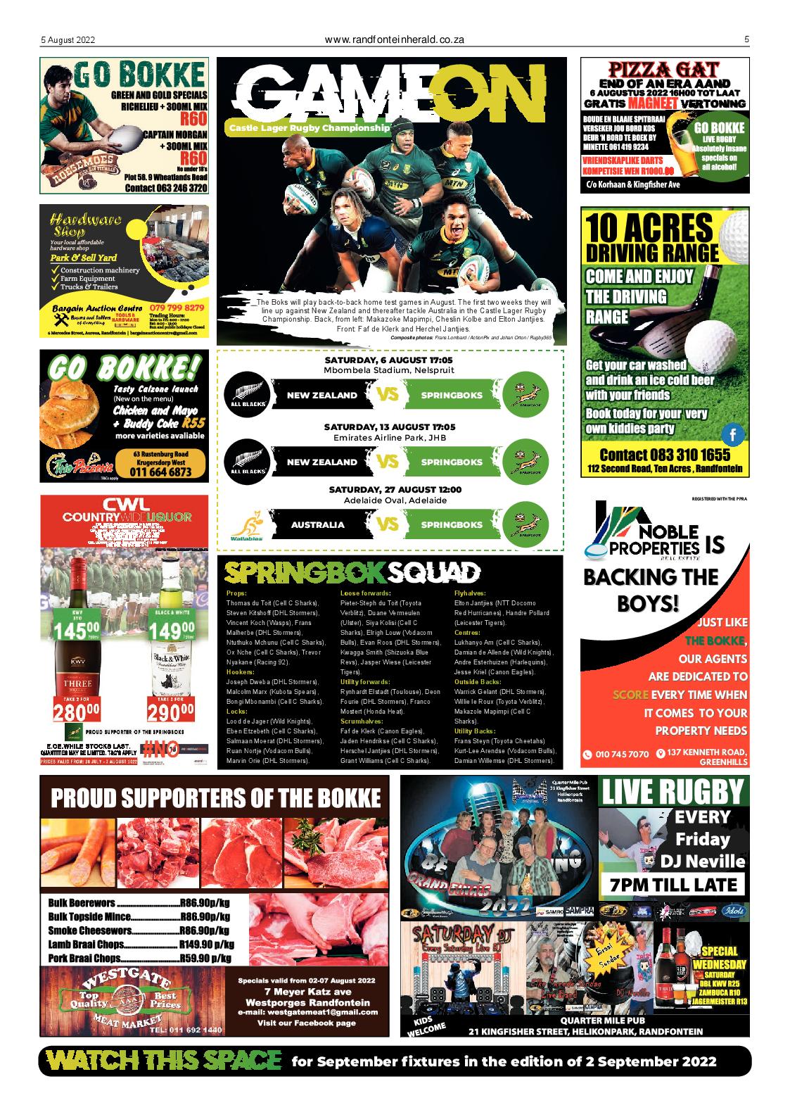 Randfontein Herald 5 August 2022 page 5