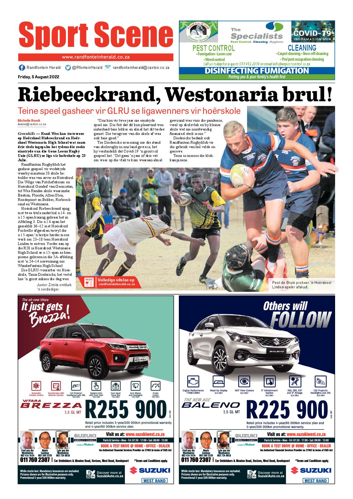 Randfontein Herald 5 August 2022 page 8