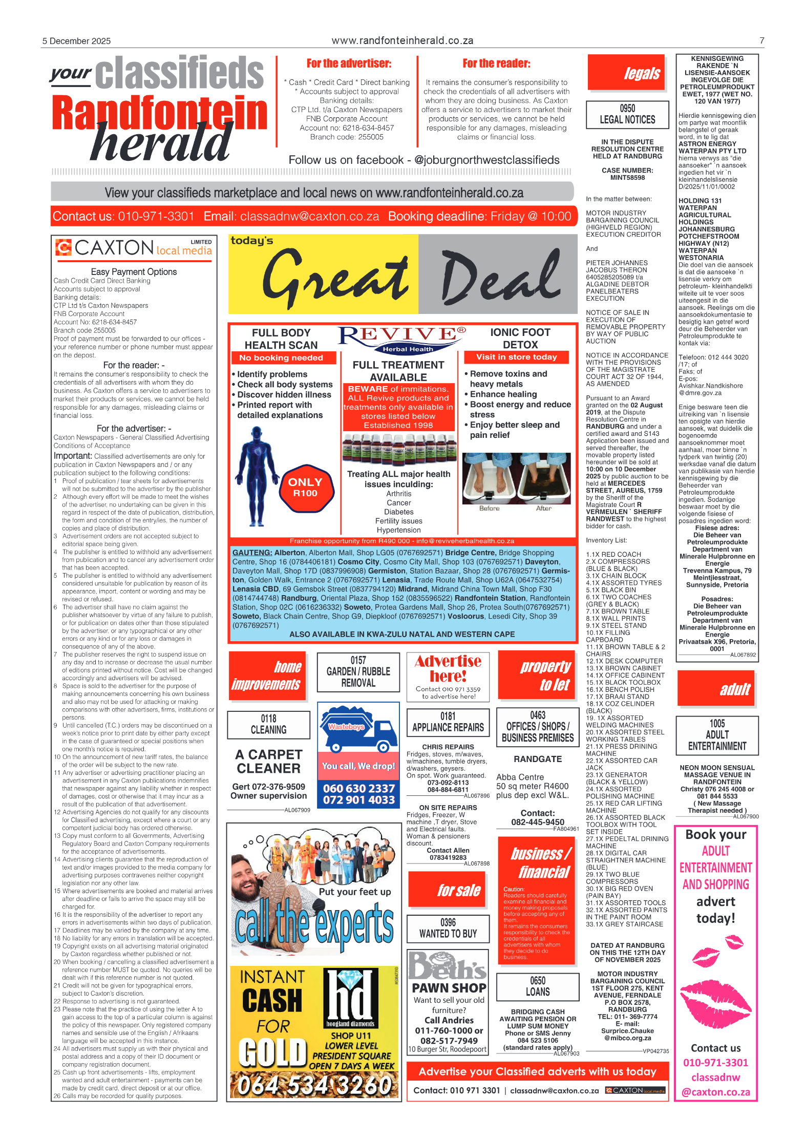 Randfontein Herald 5 December 2025 page 7