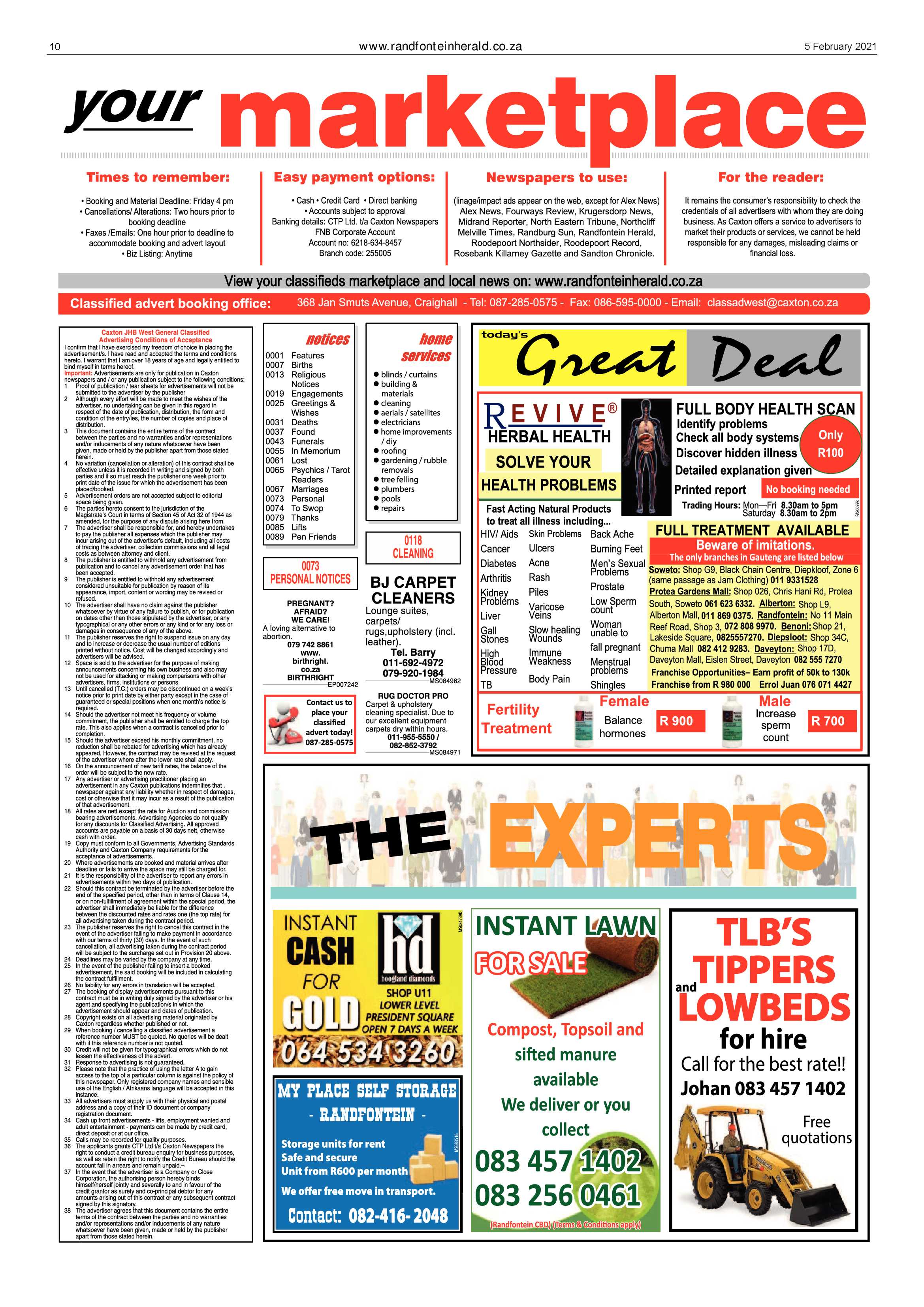 Randfontein Herald 5 February 2021 page 10