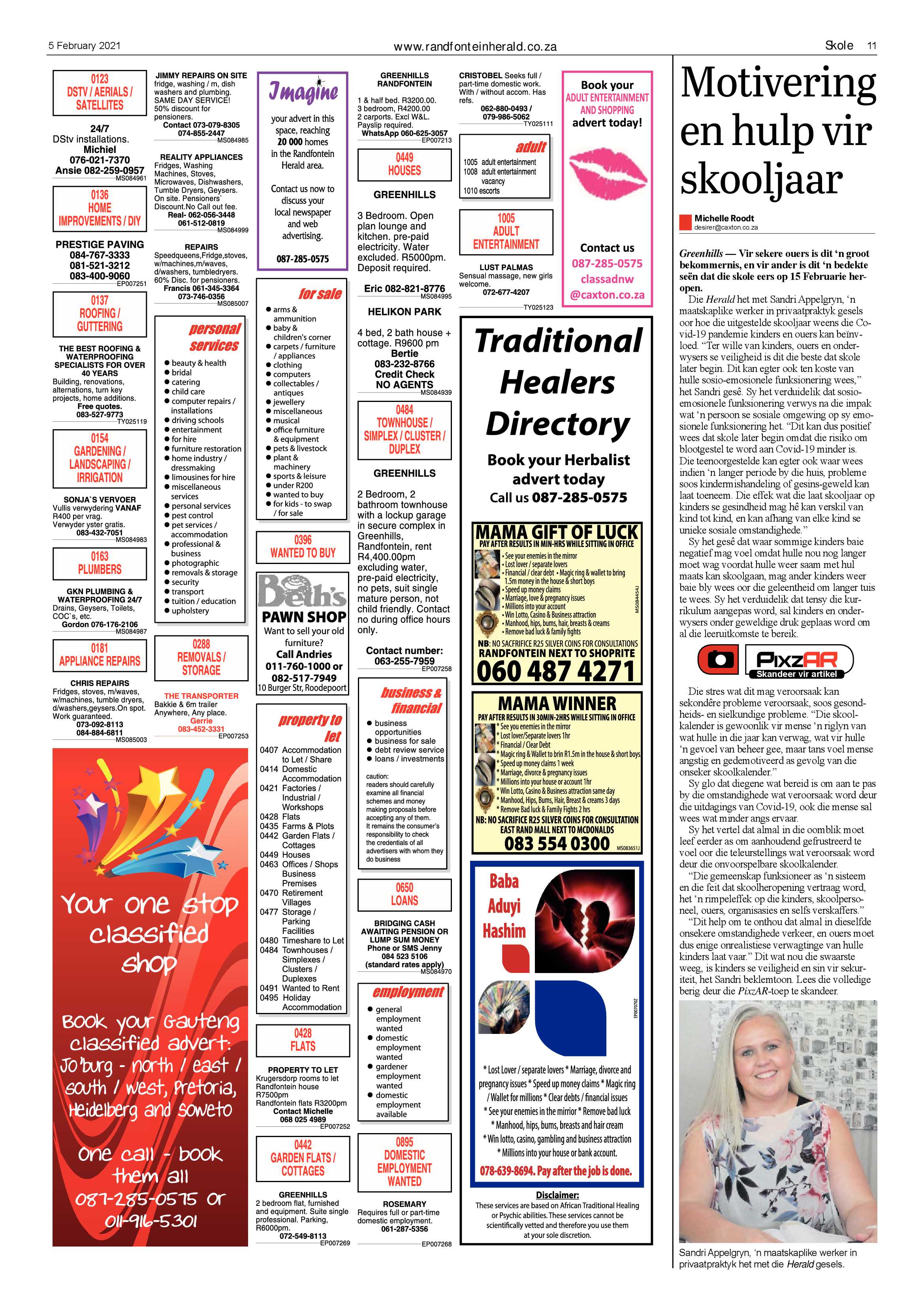 Randfontein Herald 5 February 2021 page 11