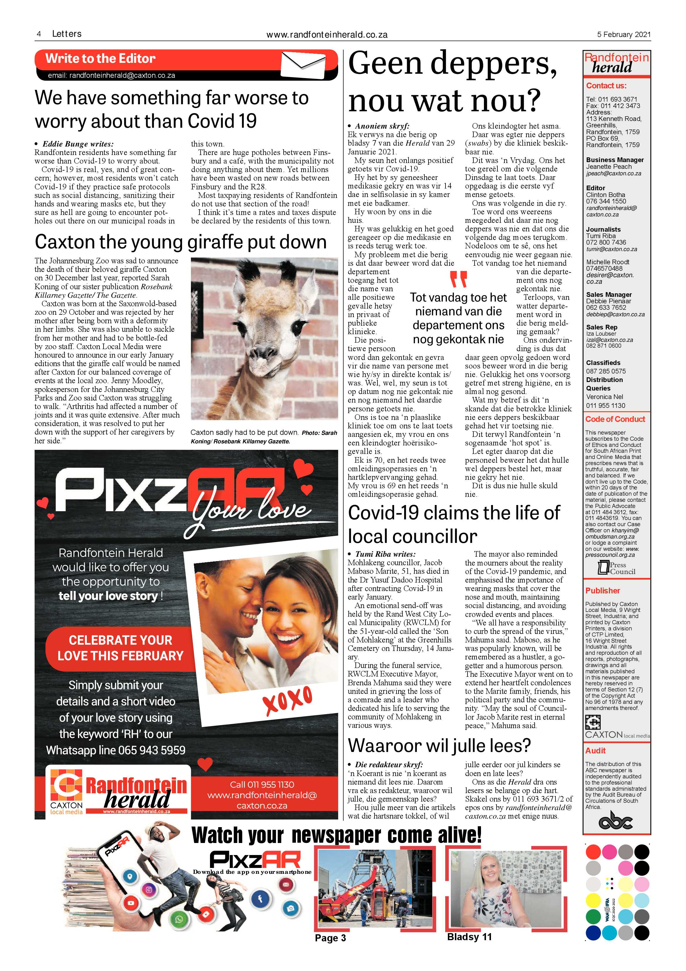 Randfontein Herald 5 February 2021 page 4