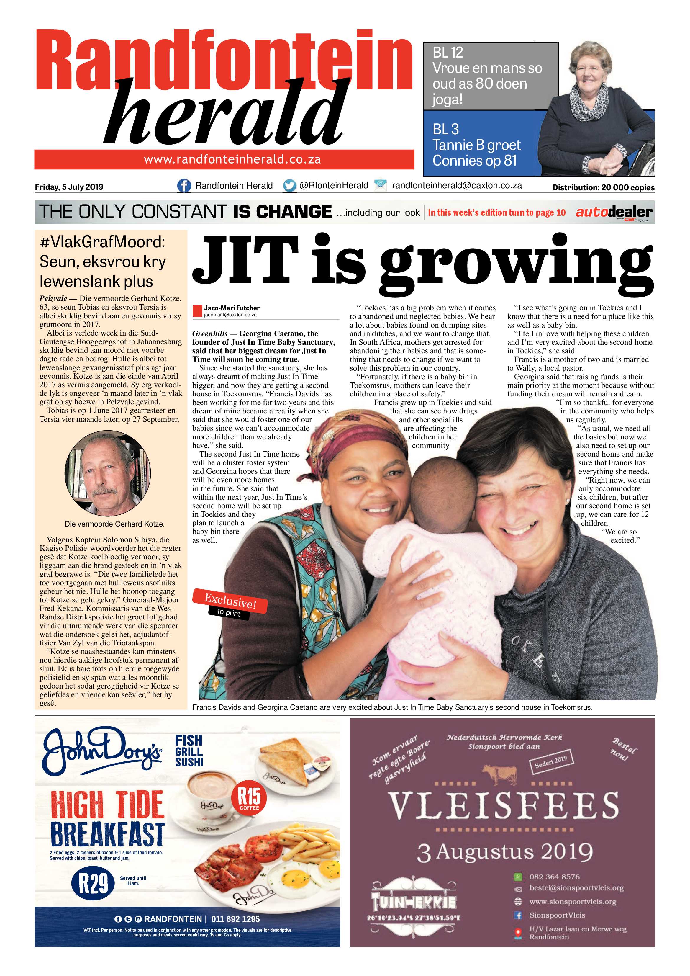 Randfontein Herald 5 July 2019 page 1