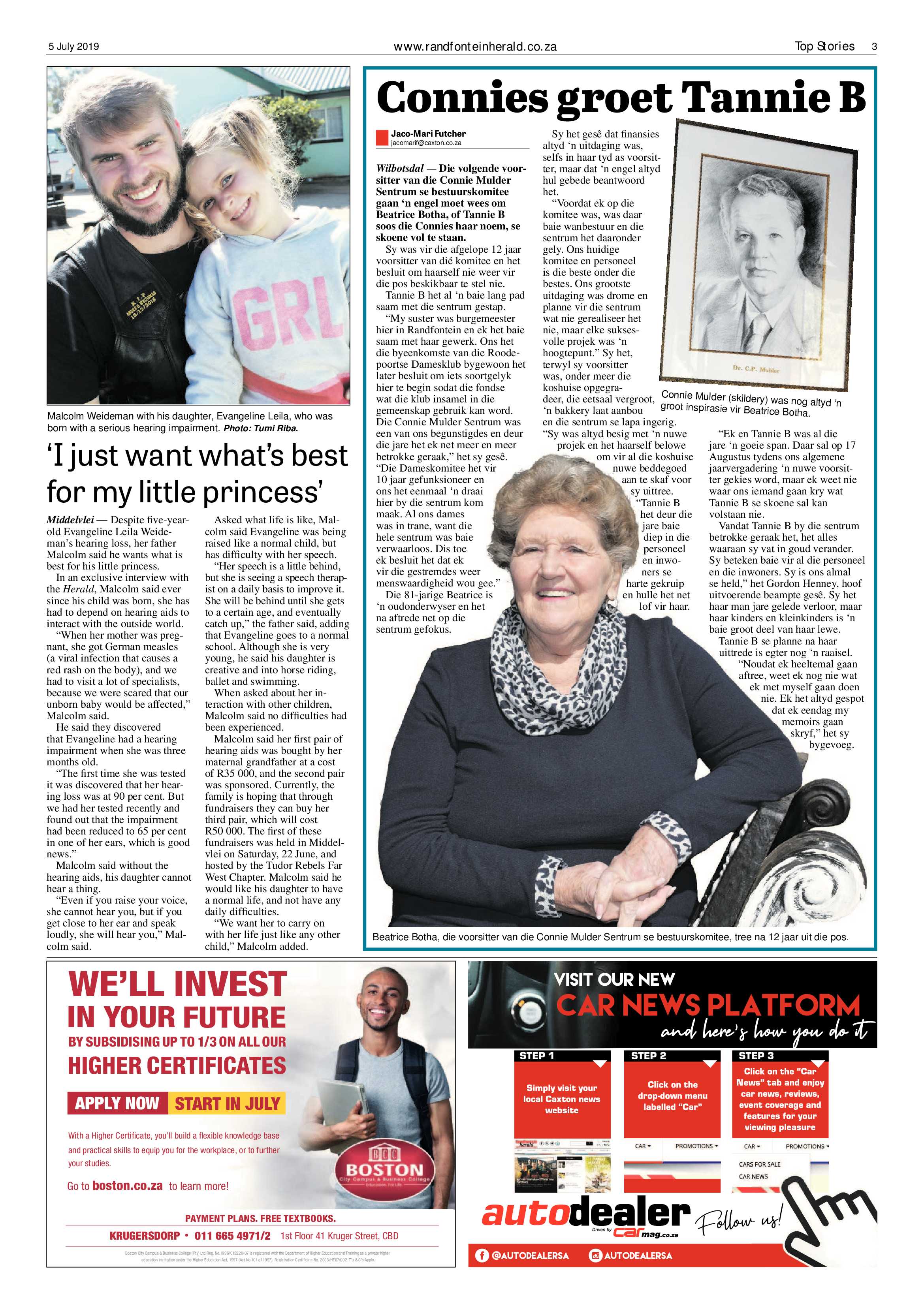 Randfontein Herald 5 July 2019 page 3