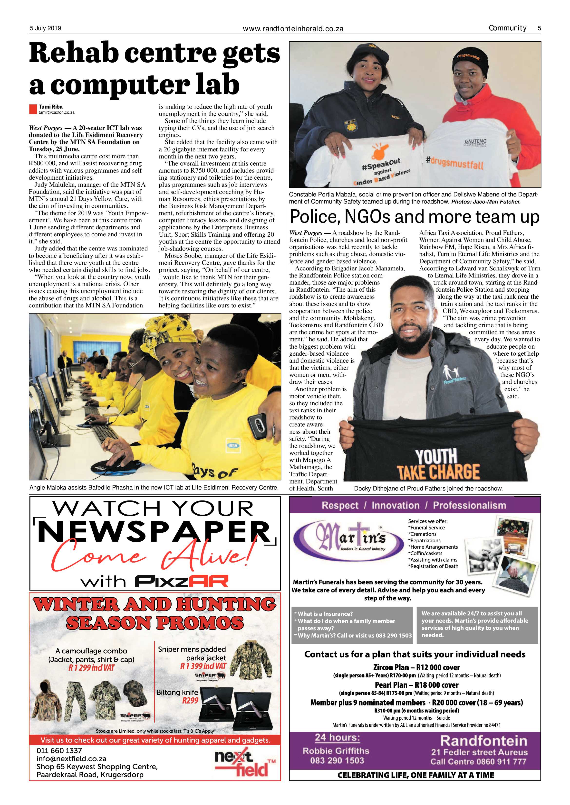 Randfontein Herald 5 July 2019 page 5