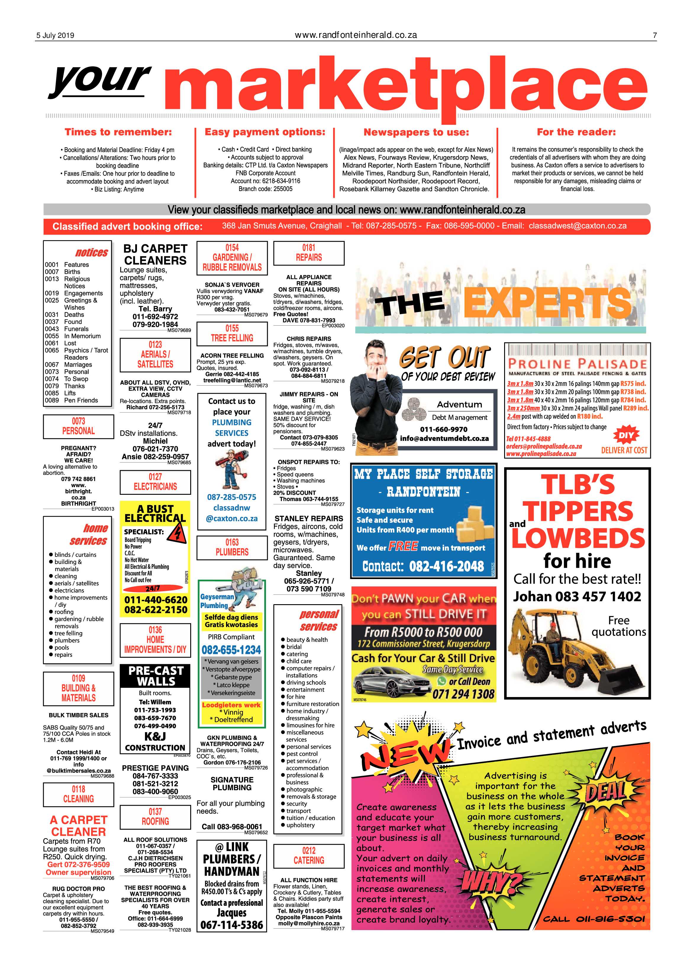 Randfontein Herald 5 July 2019 page 7
