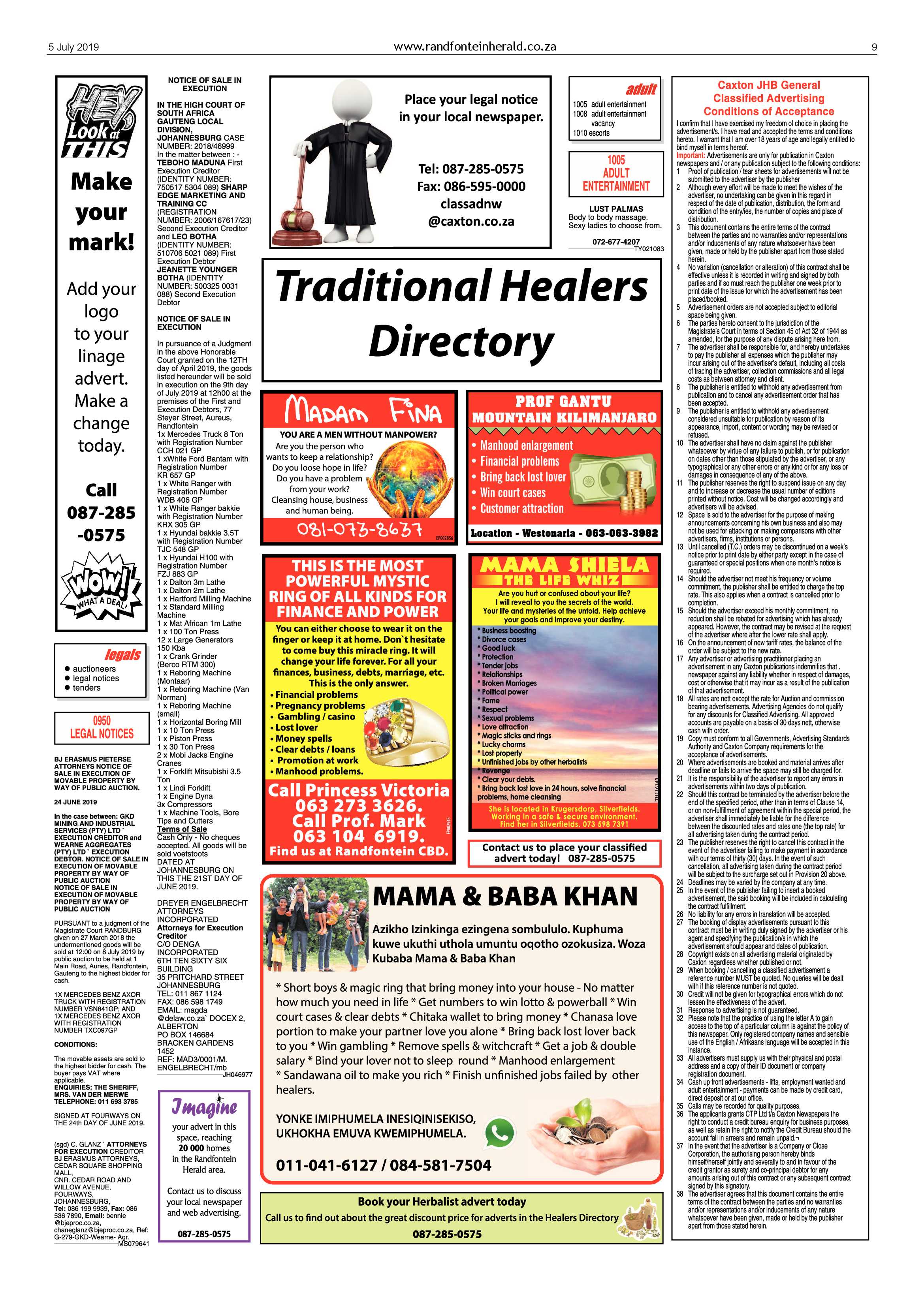 Randfontein Herald 5 July 2019 page 9
