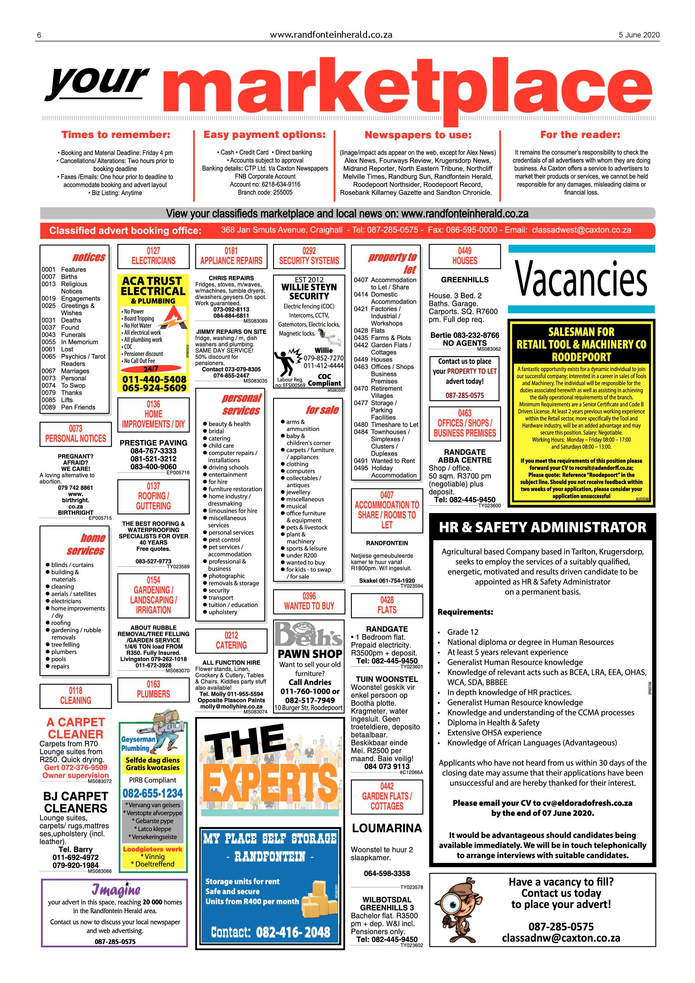 Randfontein Herald 5 June 2020 page 6