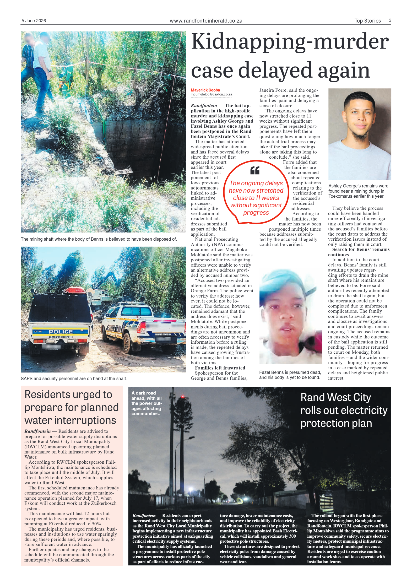 Randfontein Herald 5 June 2026 page 3