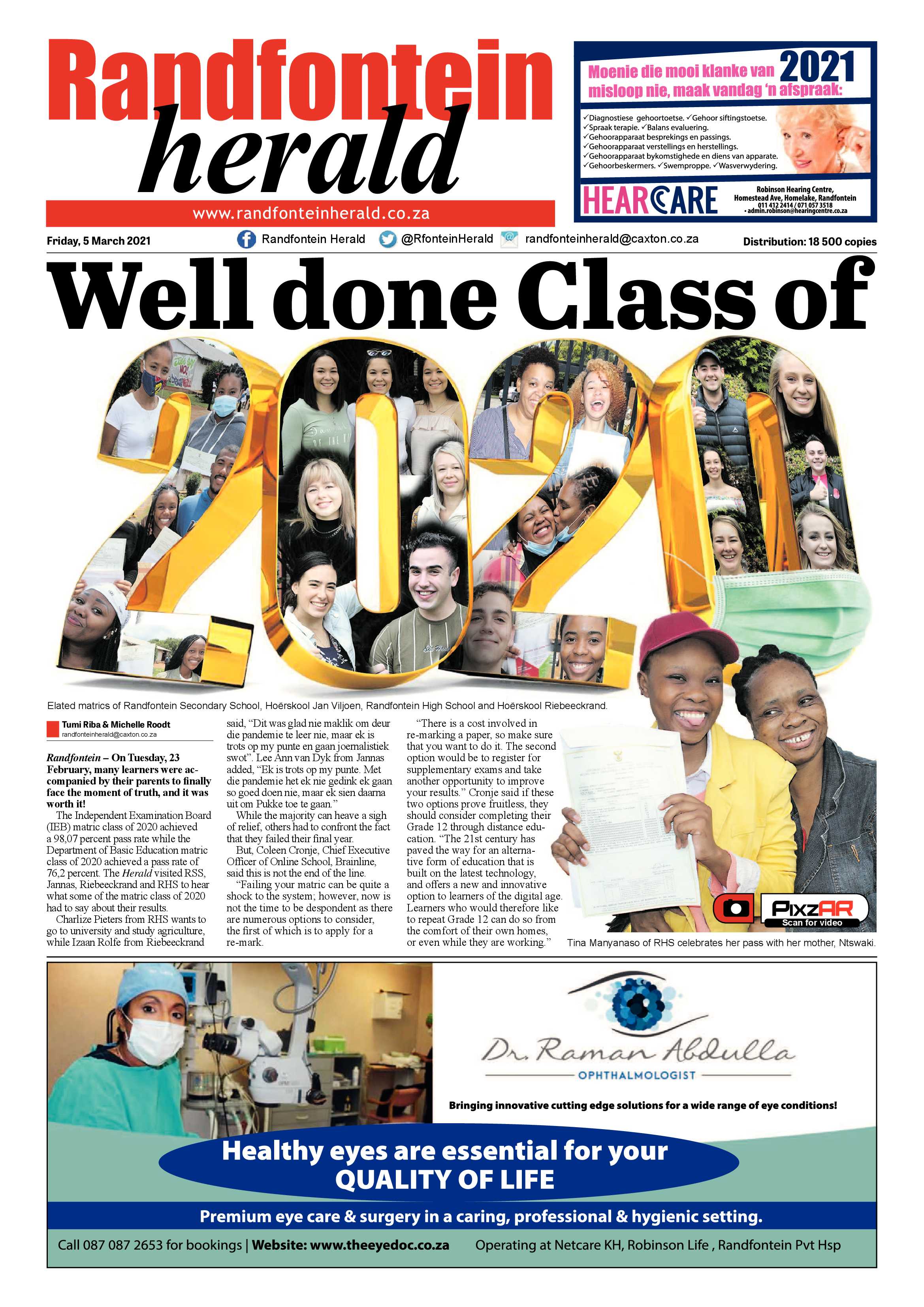 Randfontein Herald 5 March 2021 page 1
