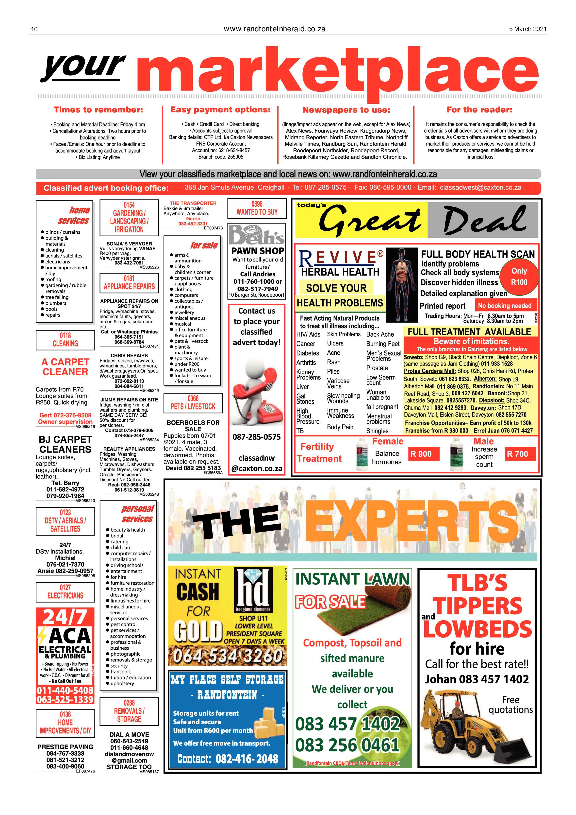Randfontein Herald 5 March 2021 page 10