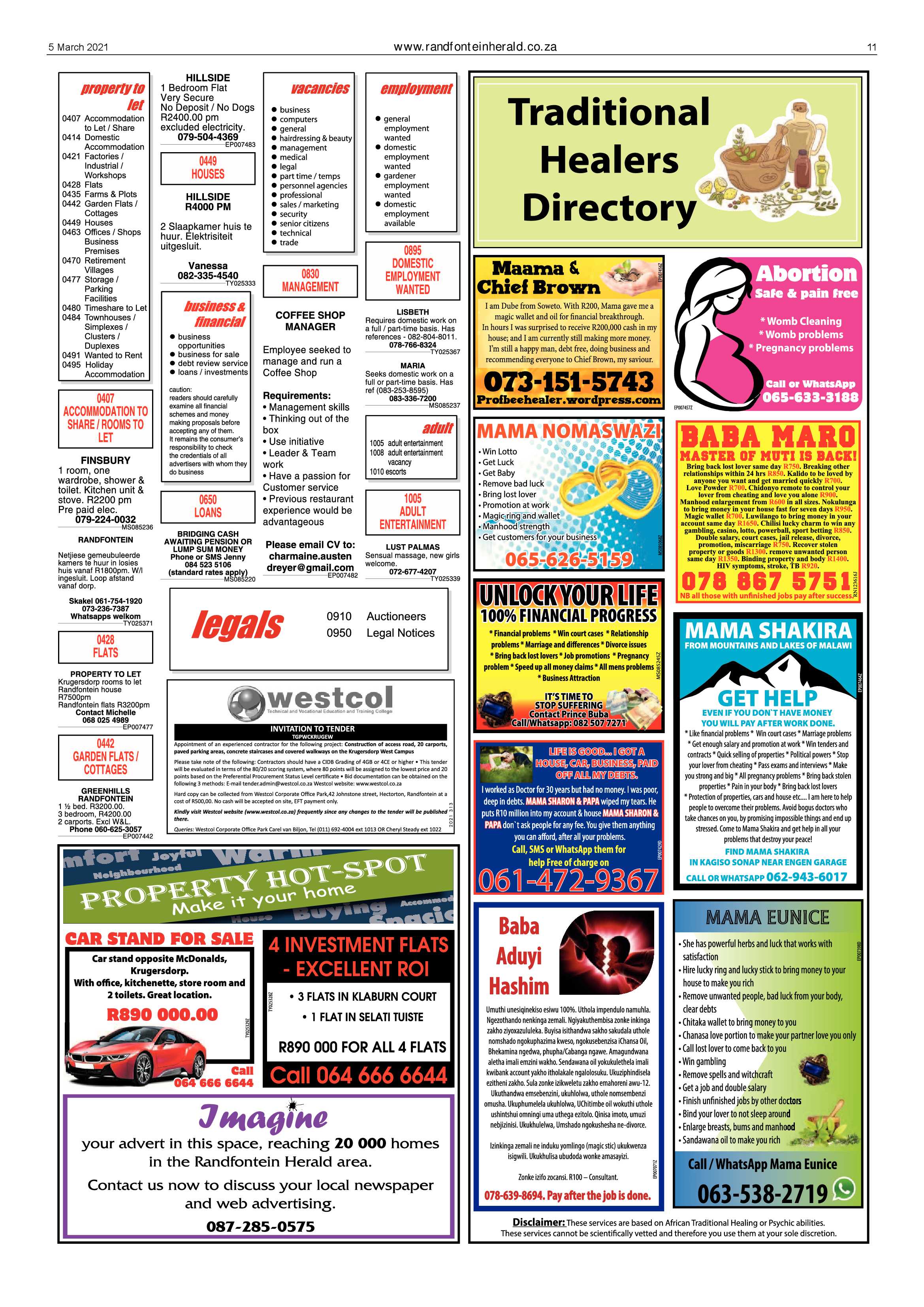 Randfontein Herald 5 March 2021 page 11