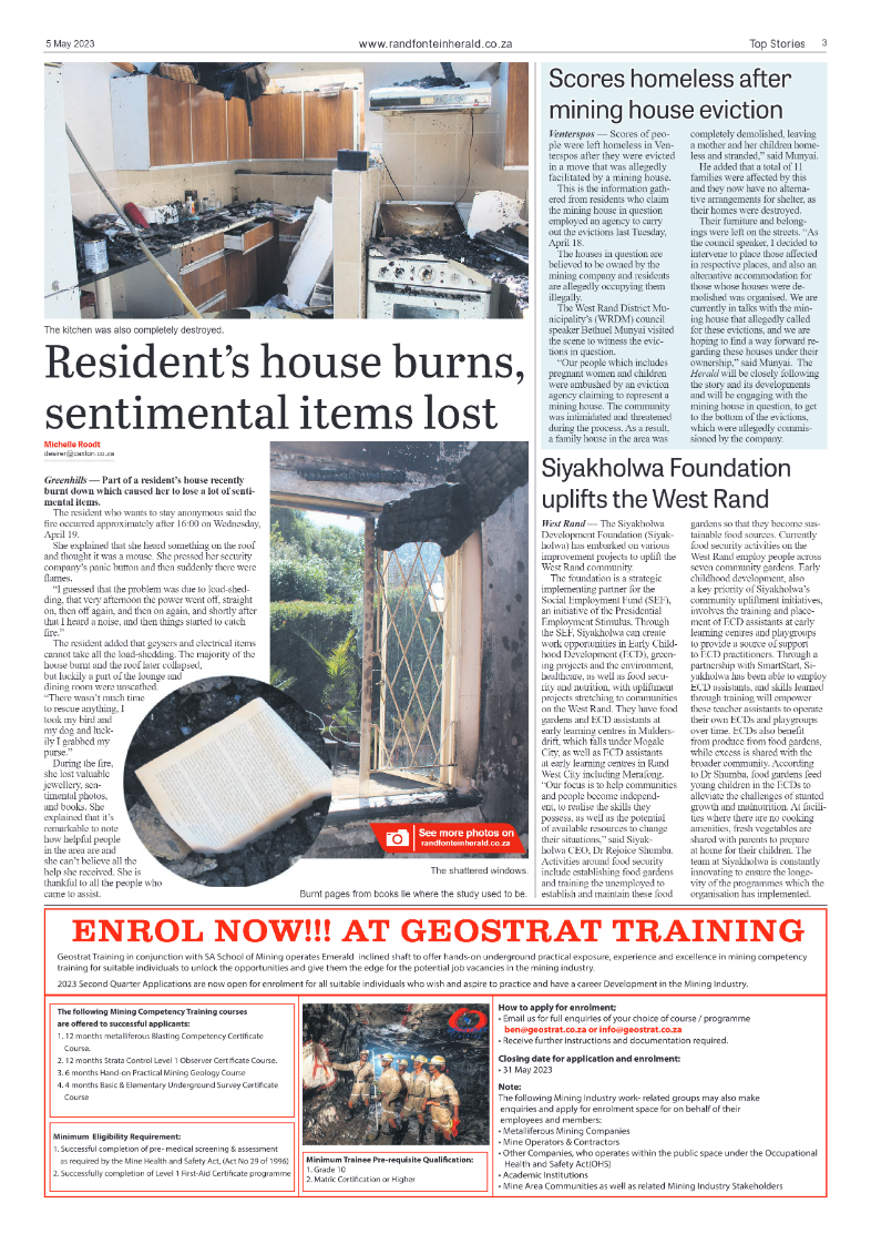 Randfontein Herald 5 May 2023 page 3