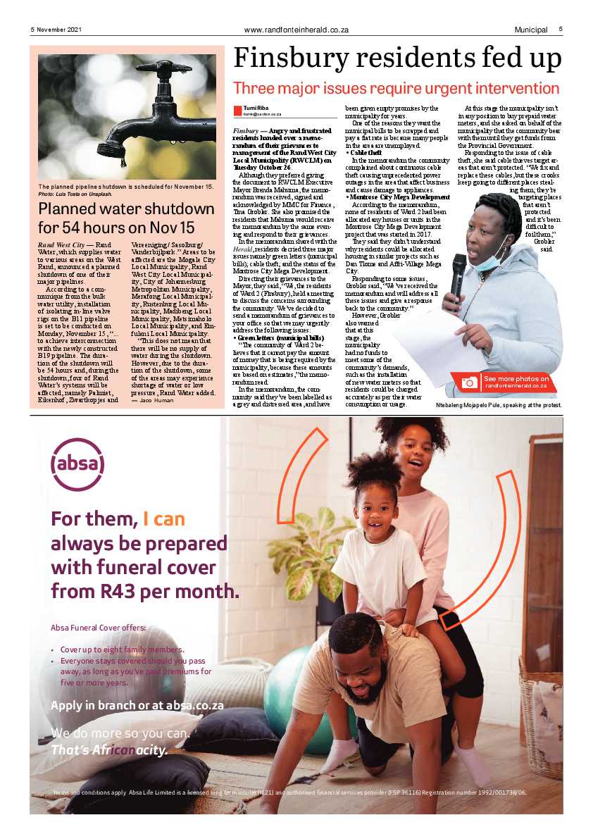 Randfontein Herald 5 November 2021 page 5