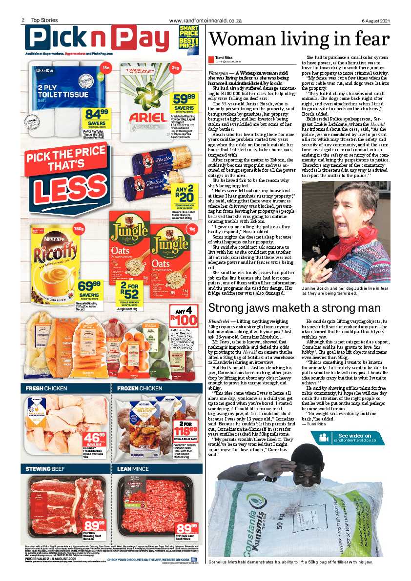 Randfontein Herald 6 August 2021 page 2
