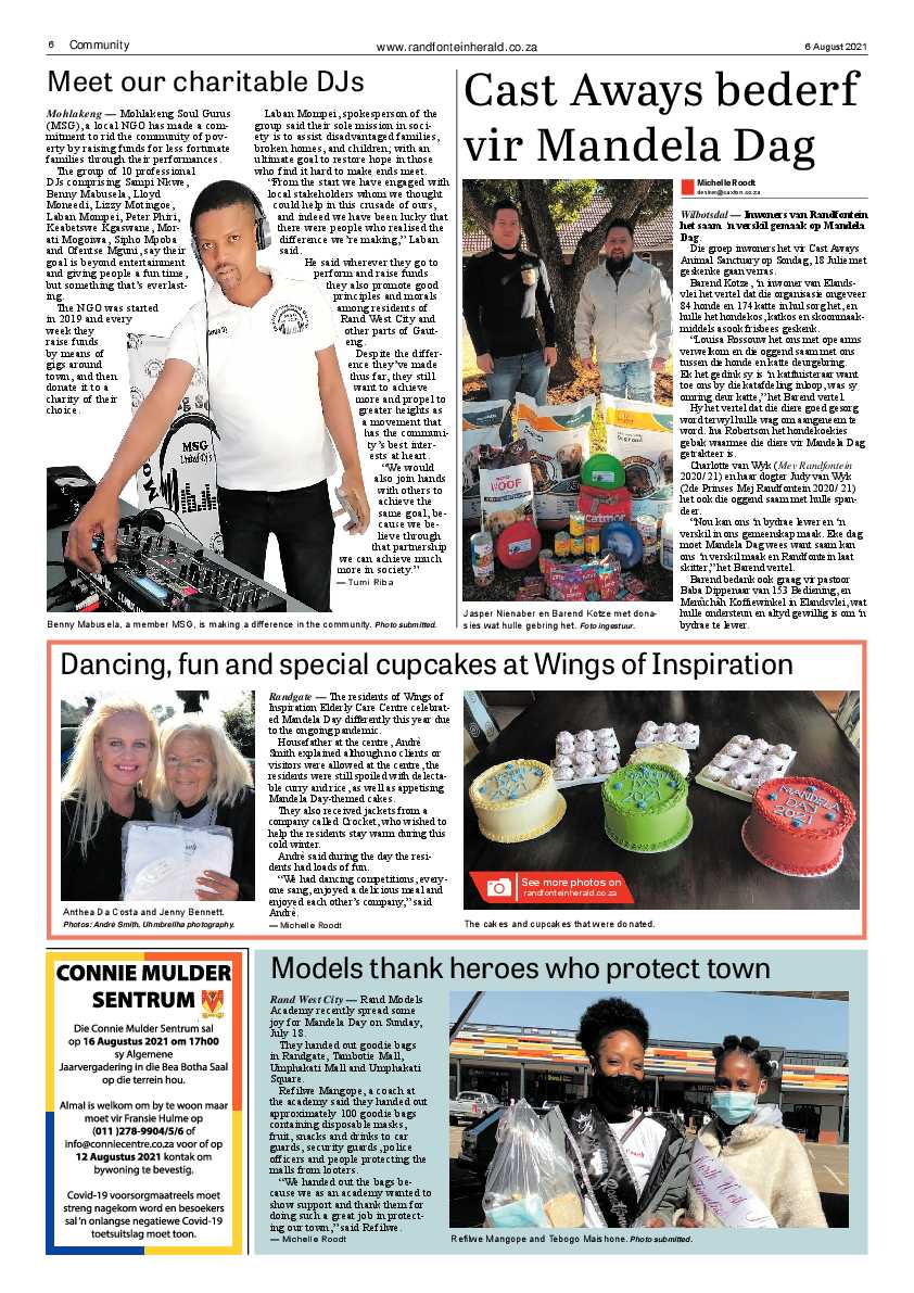 Randfontein Herald 6 August 2021 page 6
