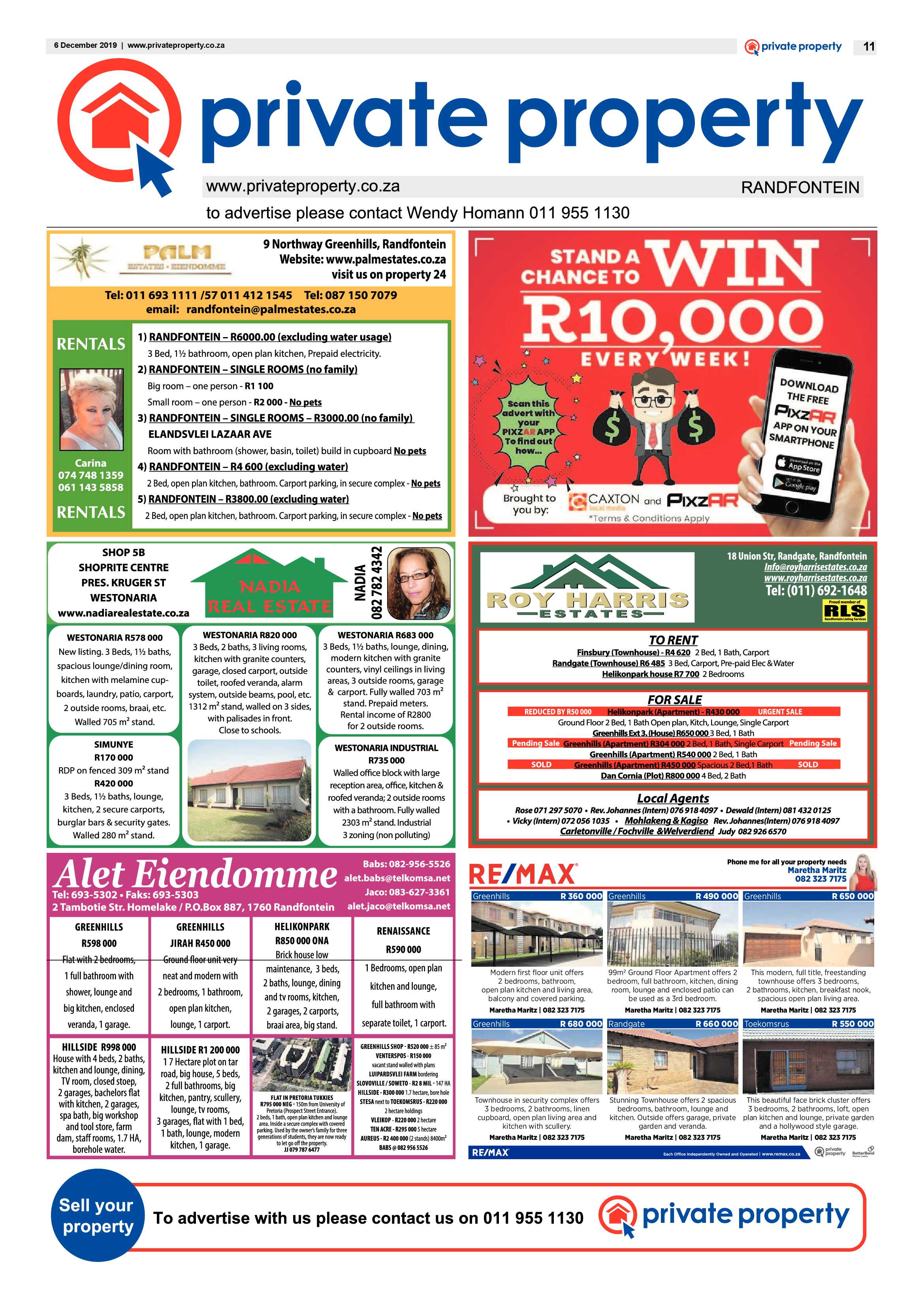 Randfontein Herald 6 December 2019 page 11