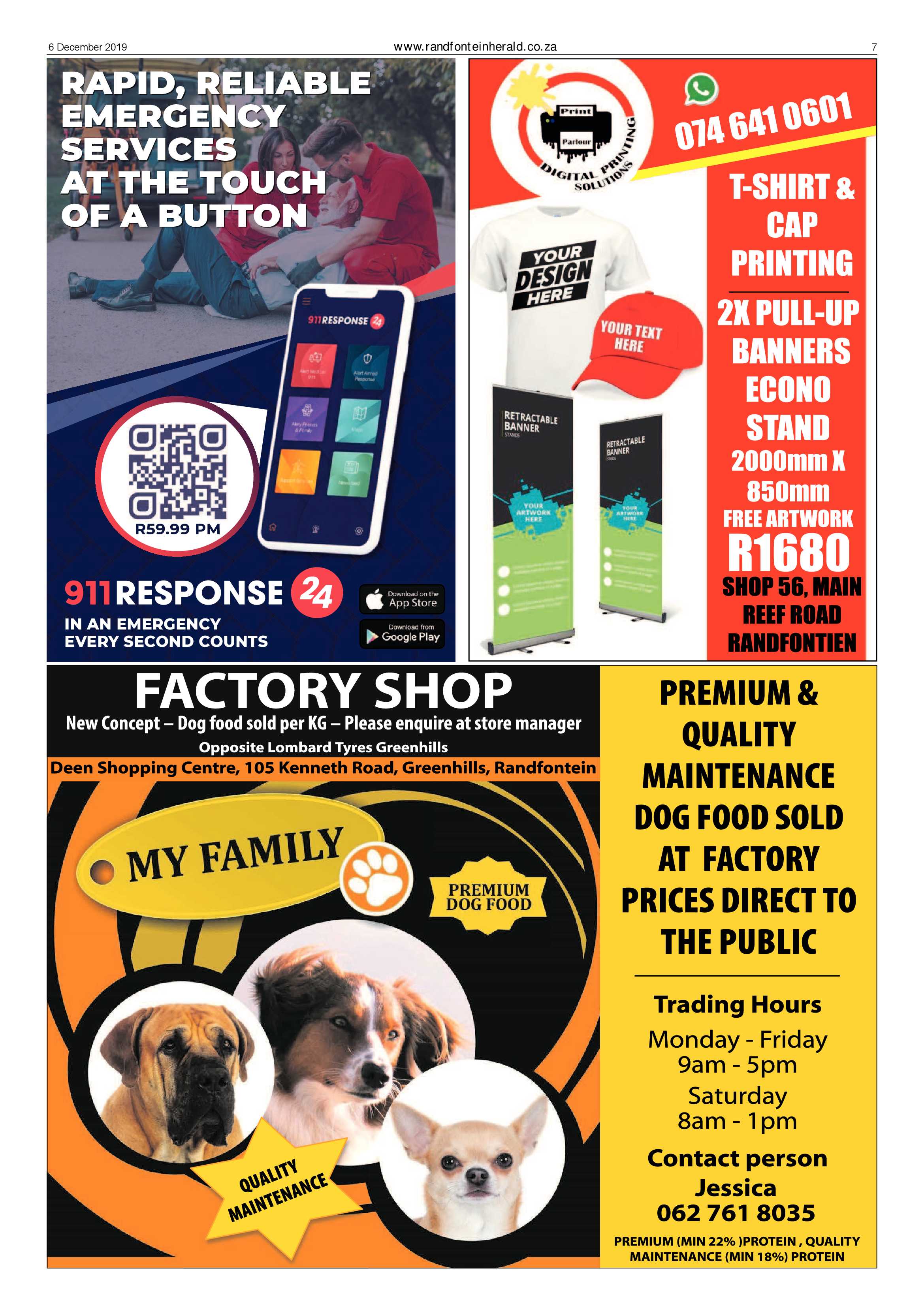 Randfontein Herald 6 December 2019 page 7