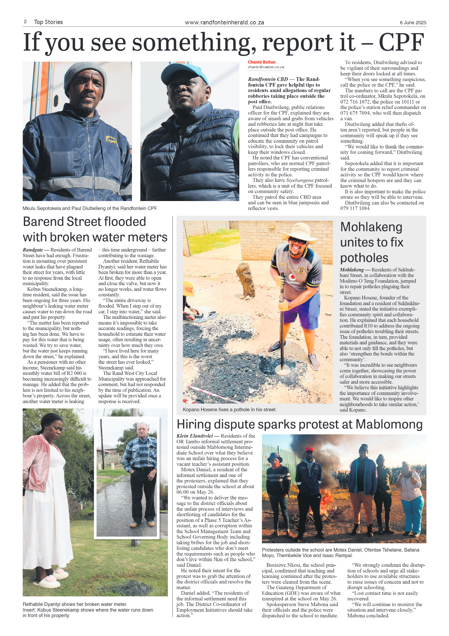 Randfontein Herald 6 June 2025 page 2