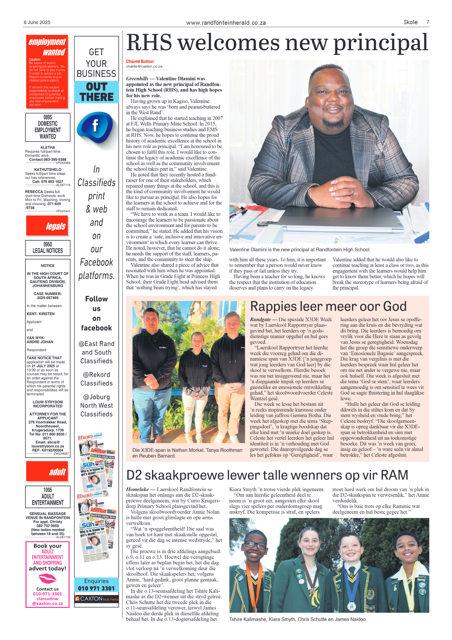 Randfontein Herald 6 June 2025 page 7