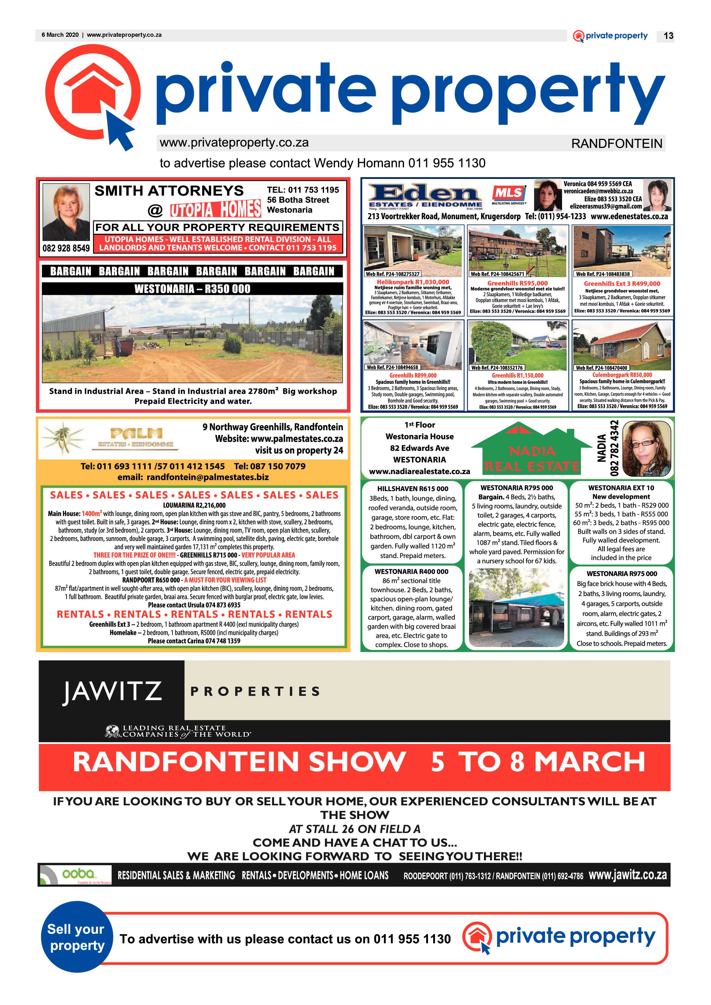 Randfontein Herald 6 March 2020 page 13