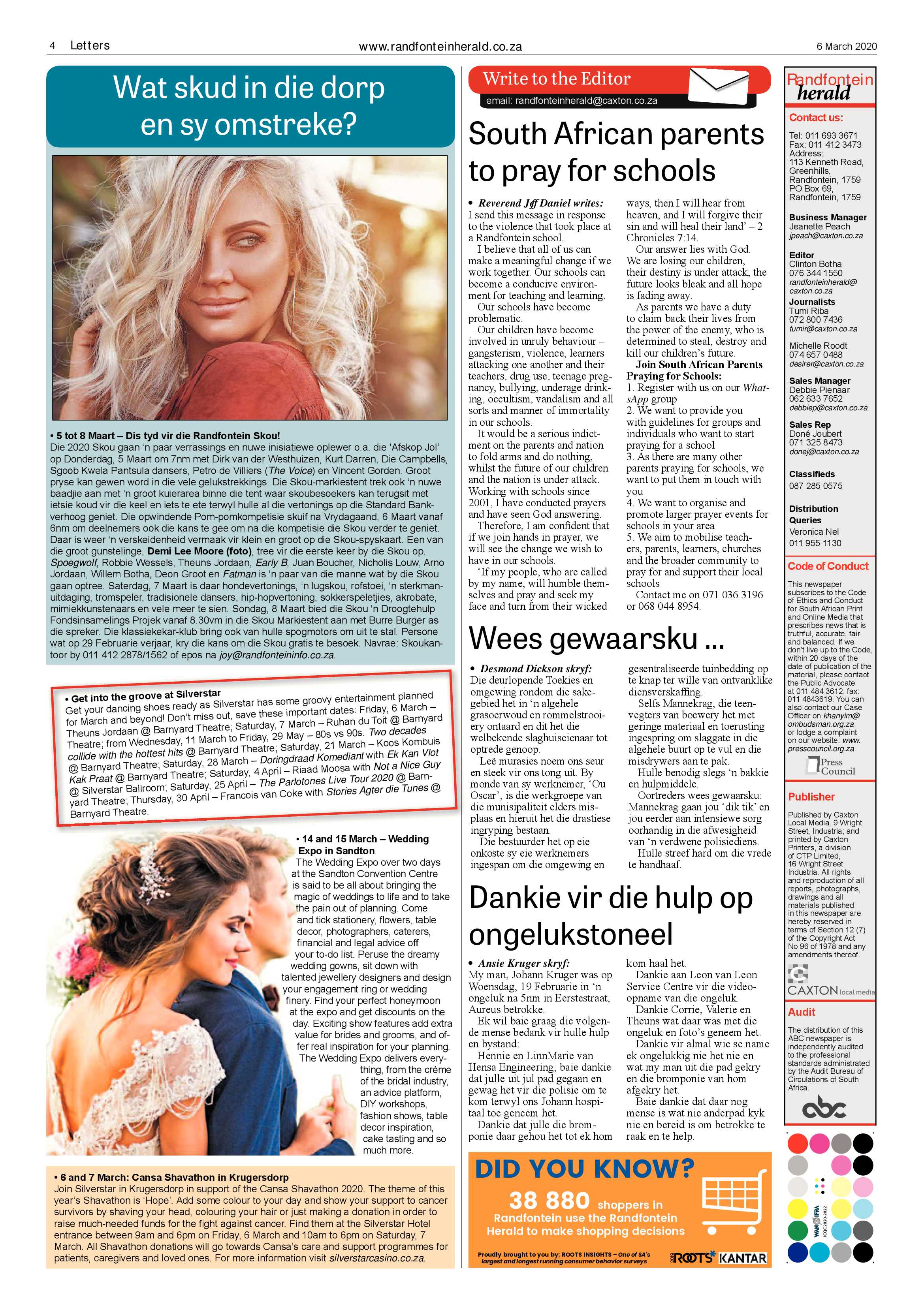 Randfontein Herald 6 March 2020 page 4