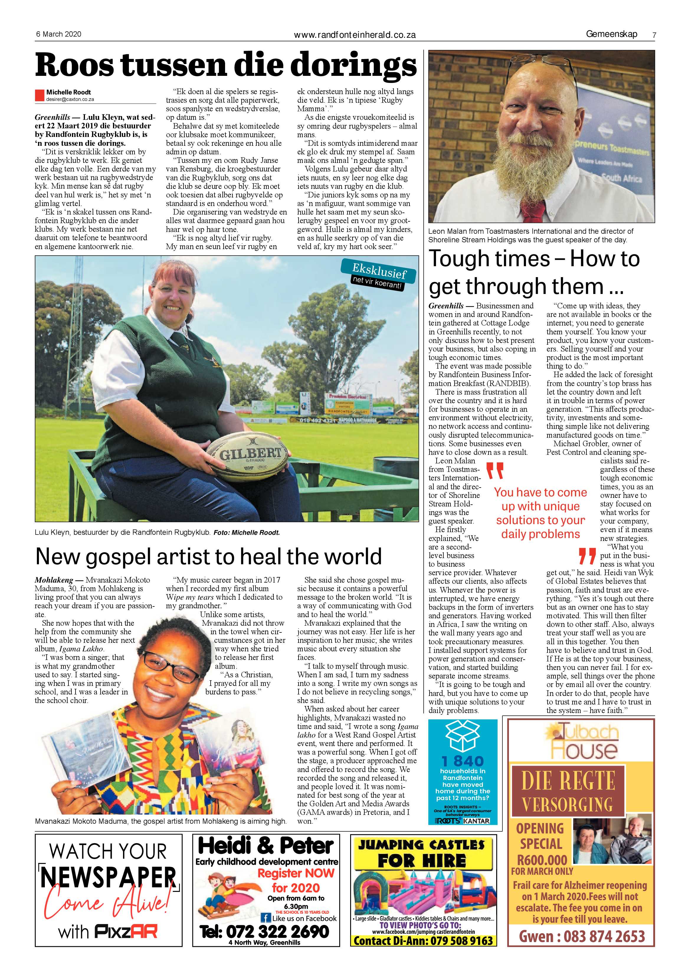 Randfontein Herald 6 March 2020 page 7
