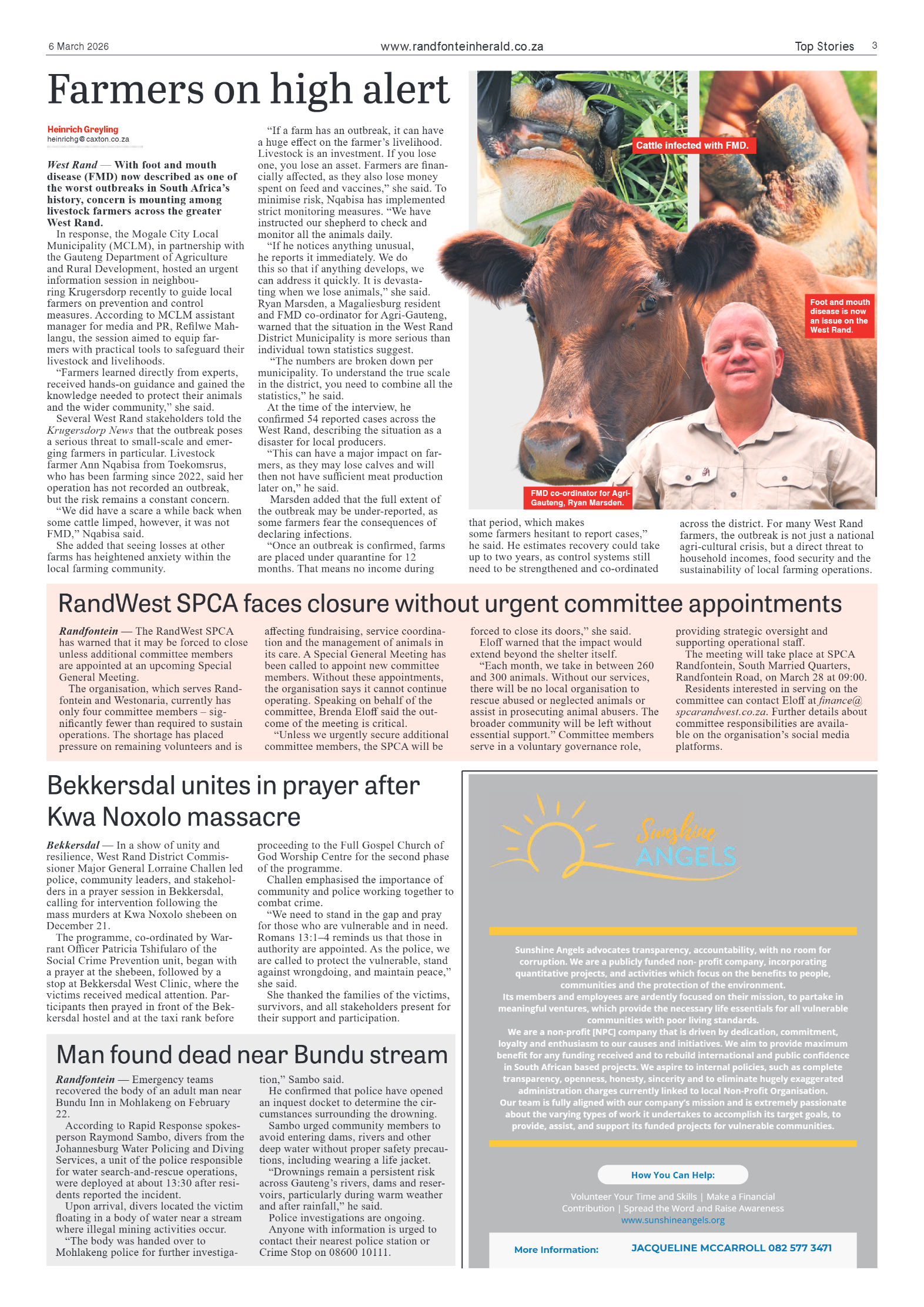 Randfontein Herald 6 March 2026 page 3