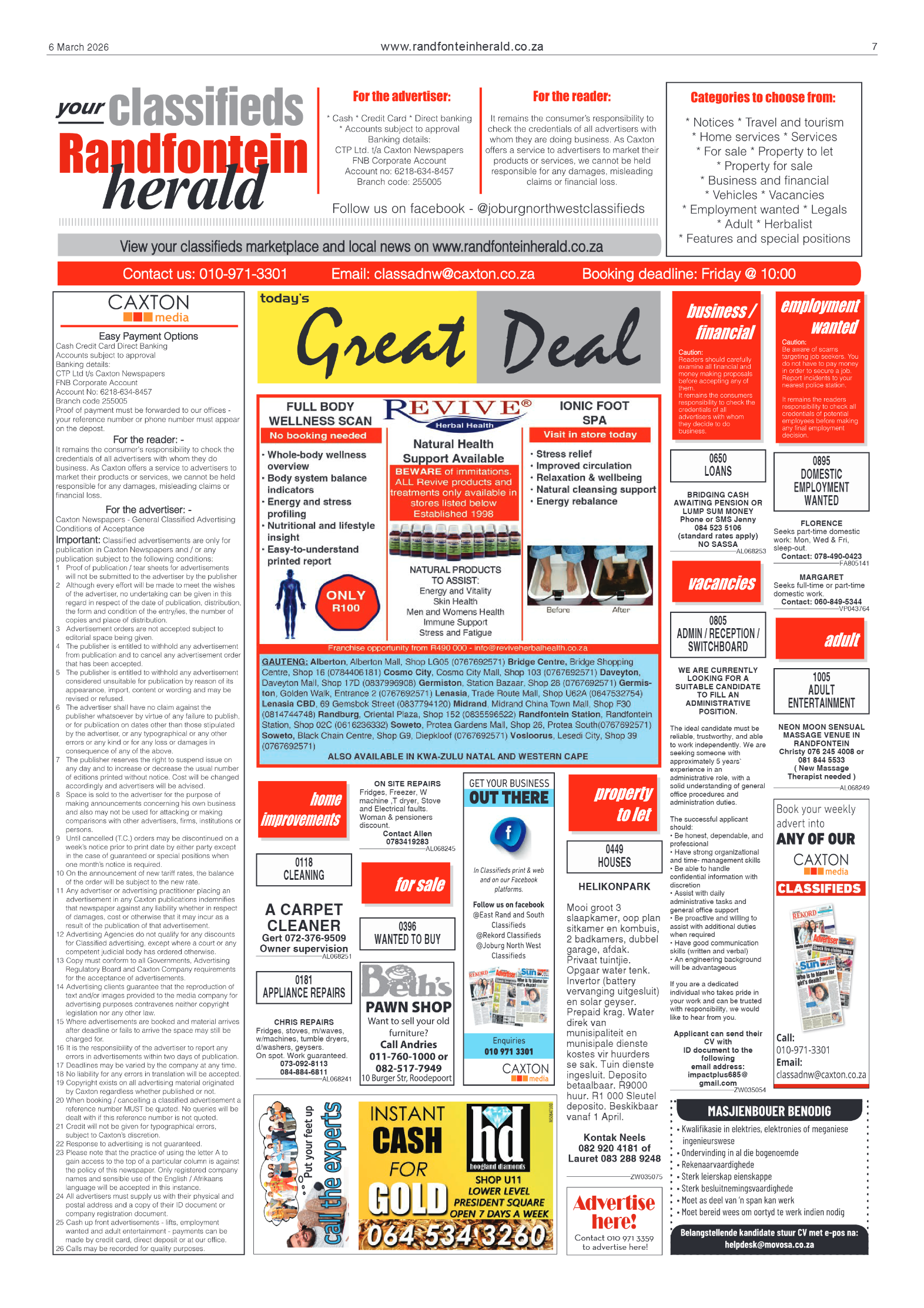 Randfontein Herald 6 March 2026 page 7