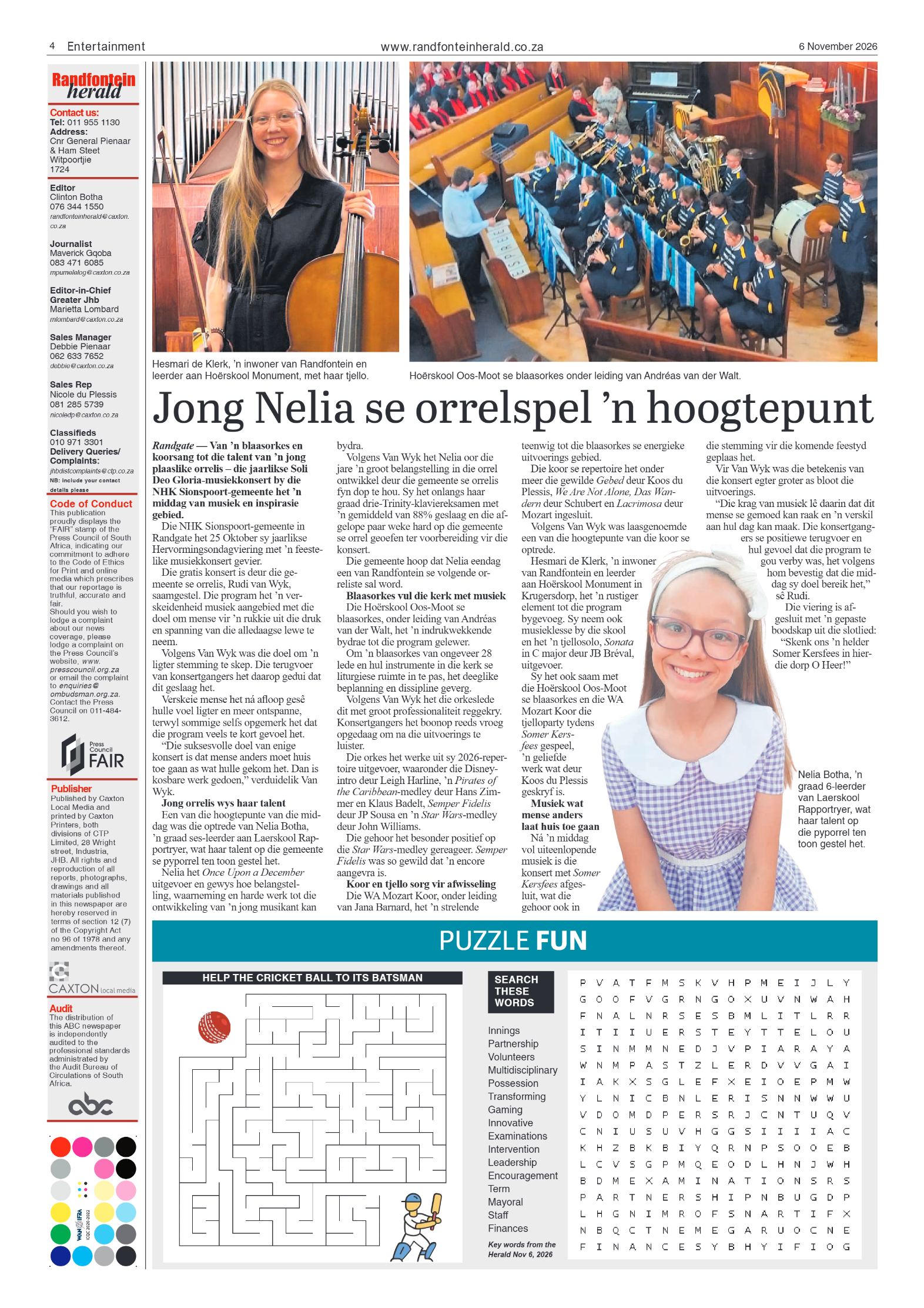 Randfontein Herald 6 November 2026 page 4