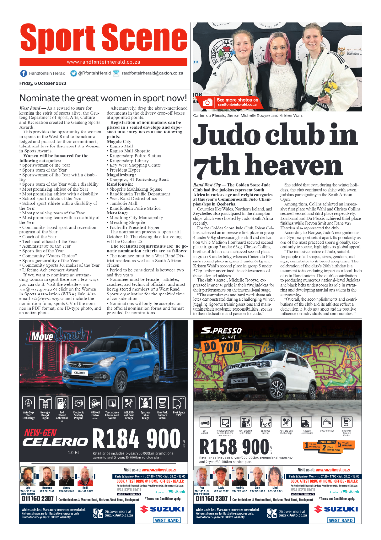 Randfontein Herald 6 October 2023 page 8