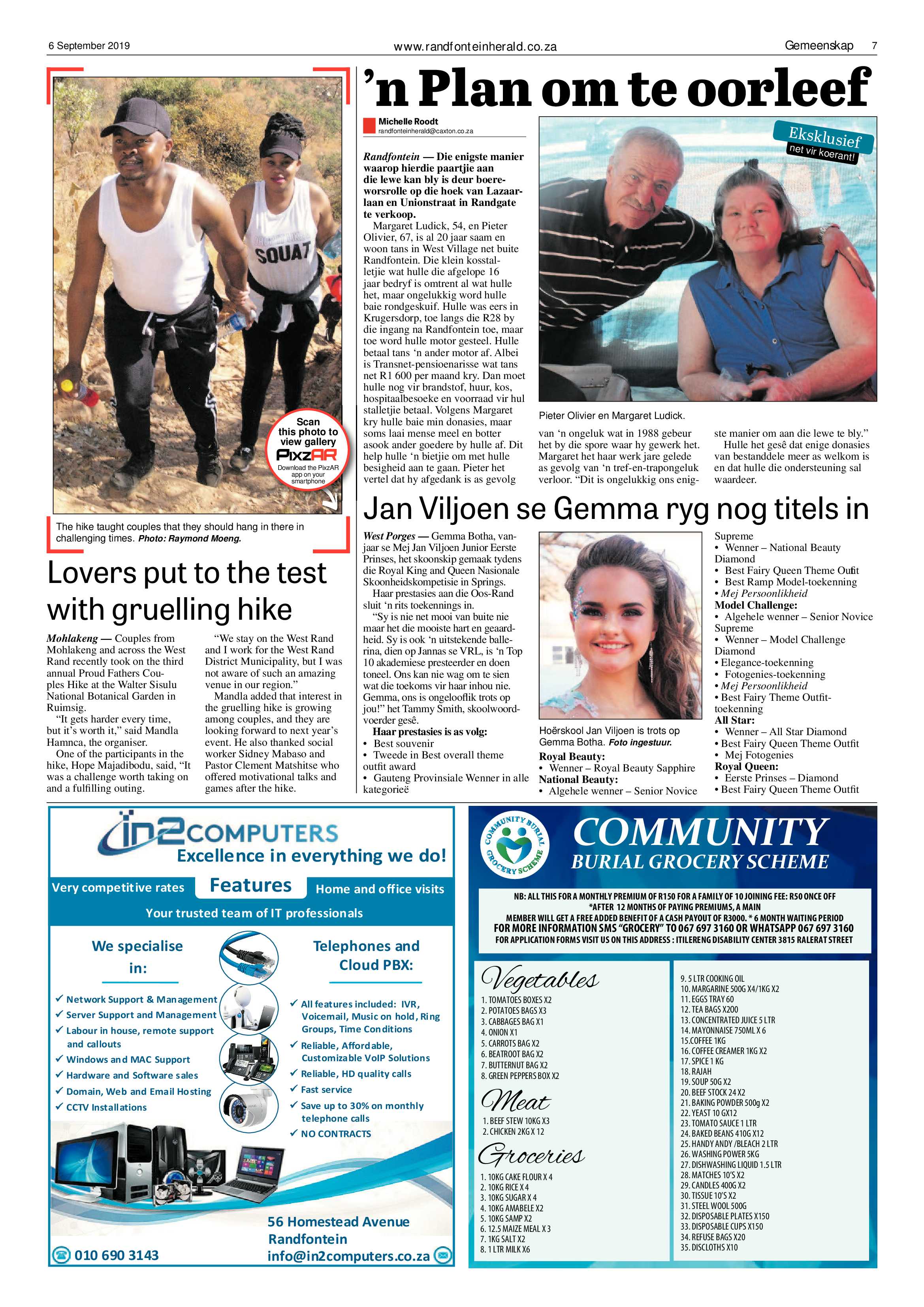 Randfontein Herald 6 September 2019 page 7