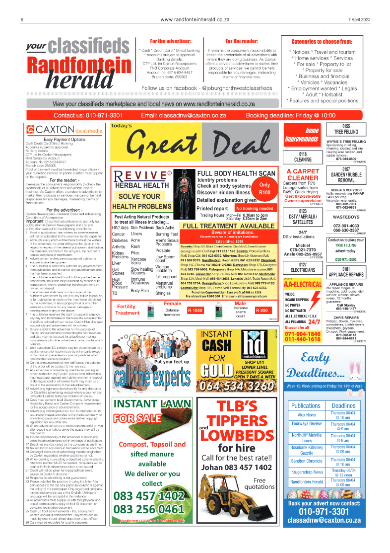 Randfontein Herald 7 April 2023 page 6