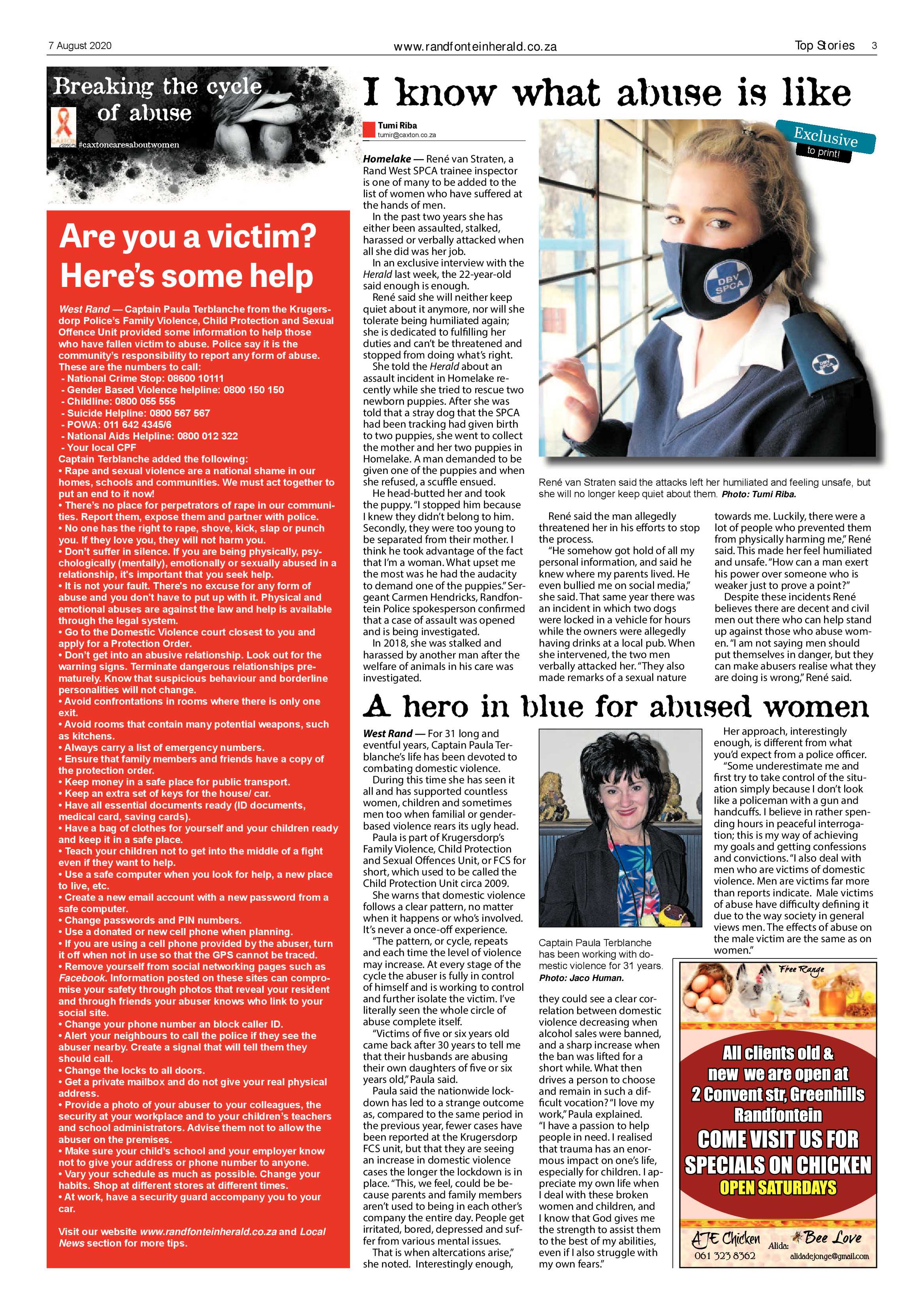 Randfontein Herald 7 August 2020 page 3
