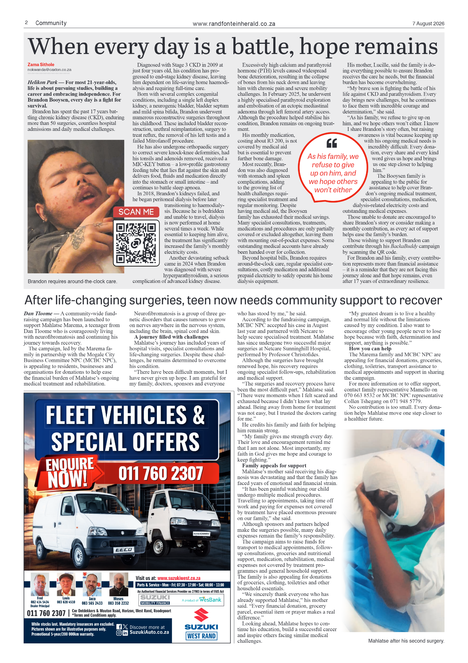 Randfontein Herald 7 August 2026 page 2
