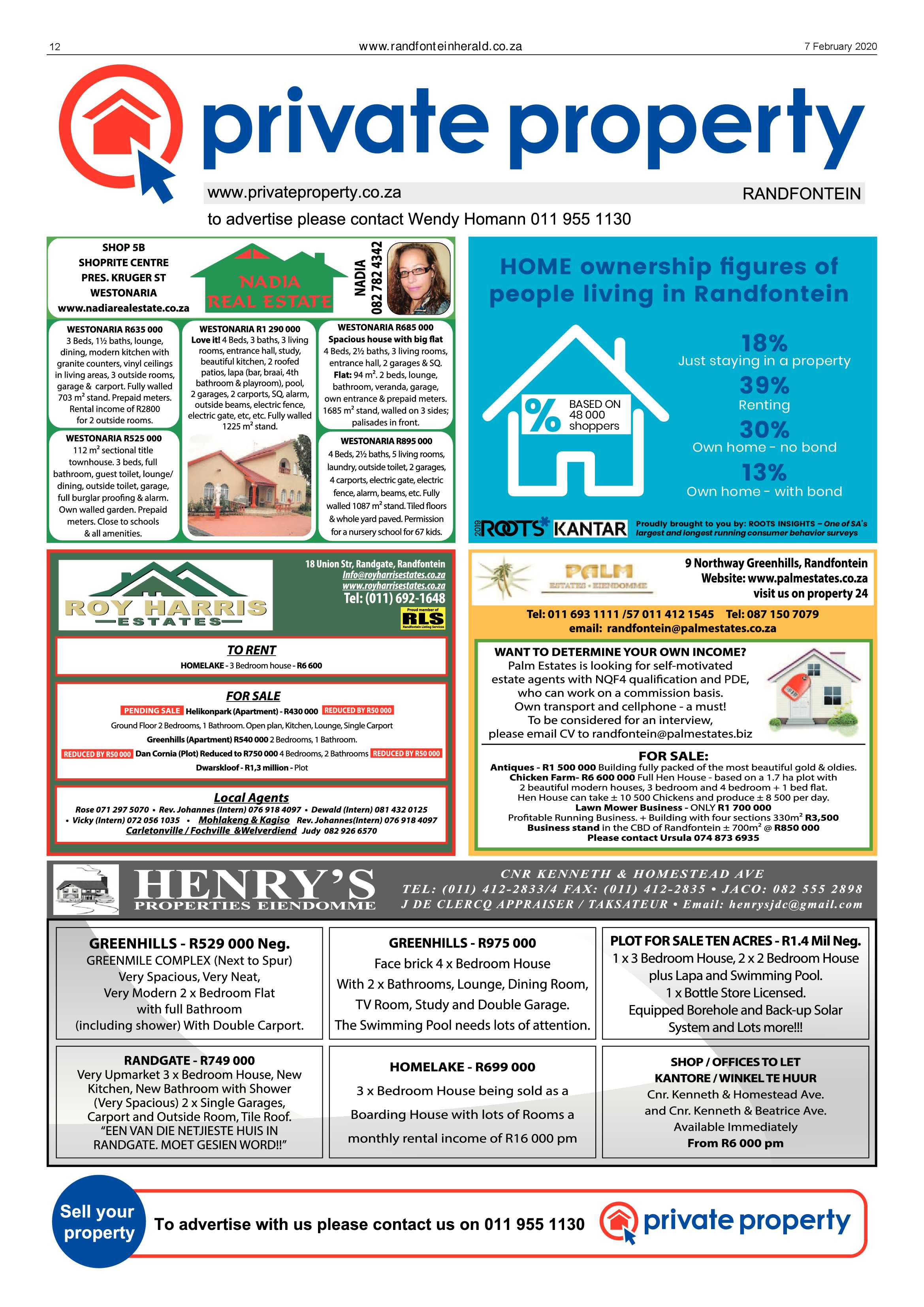 Randfontein Herald 7 February 2020 page 12