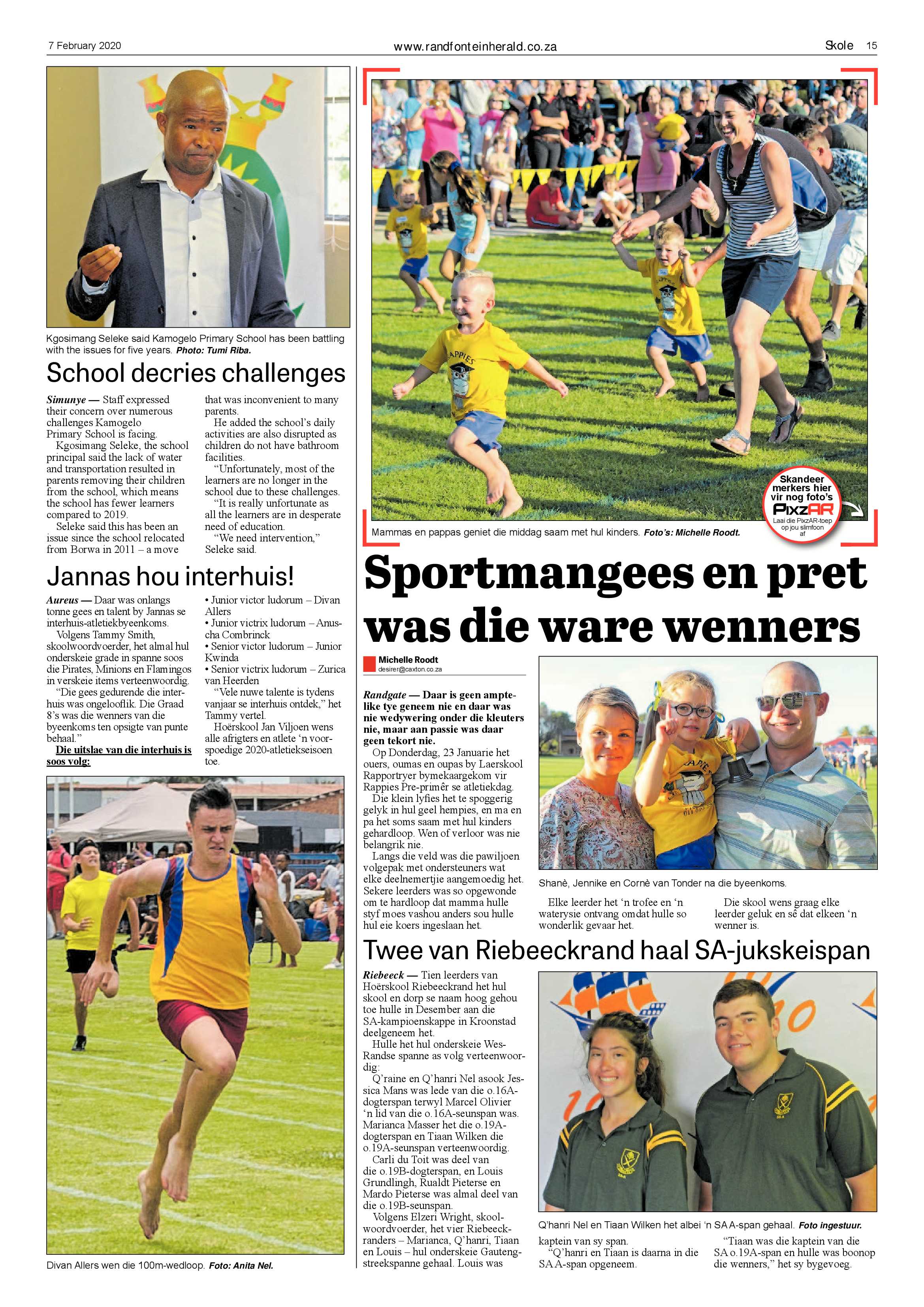 Randfontein Herald 7 February 2020 page 15