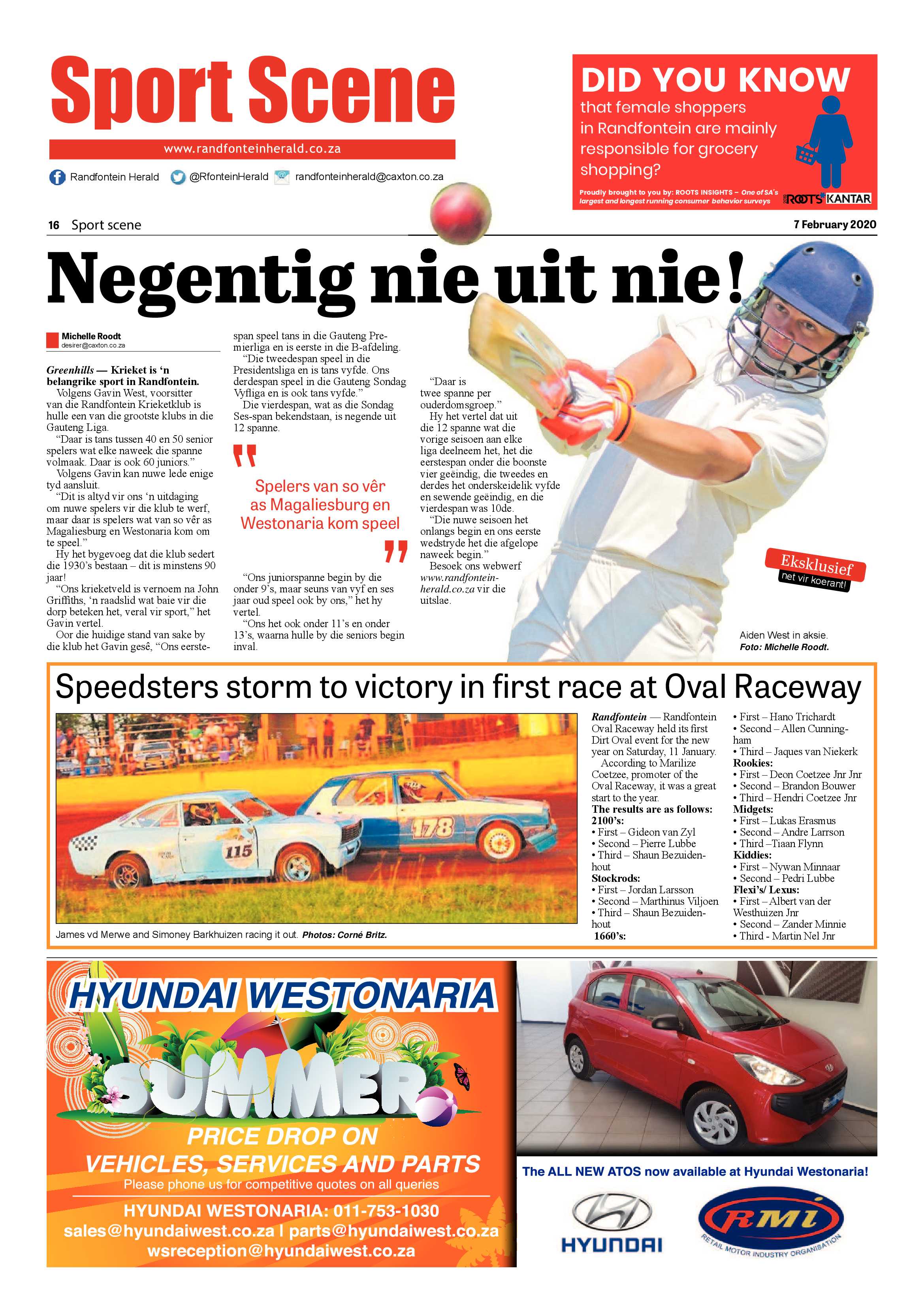 Randfontein Herald 7 February 2020 page 16