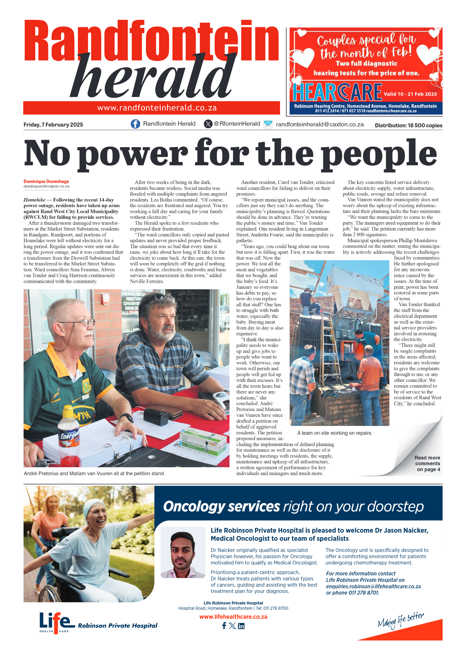 Randfontein Herald 7 February 2025 page 1