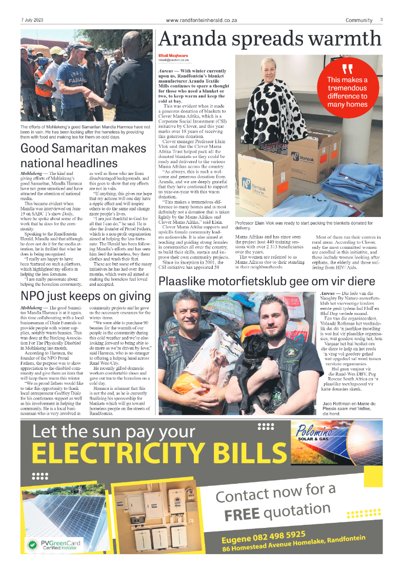 Randfontein Herald 7 July 2023 page 3